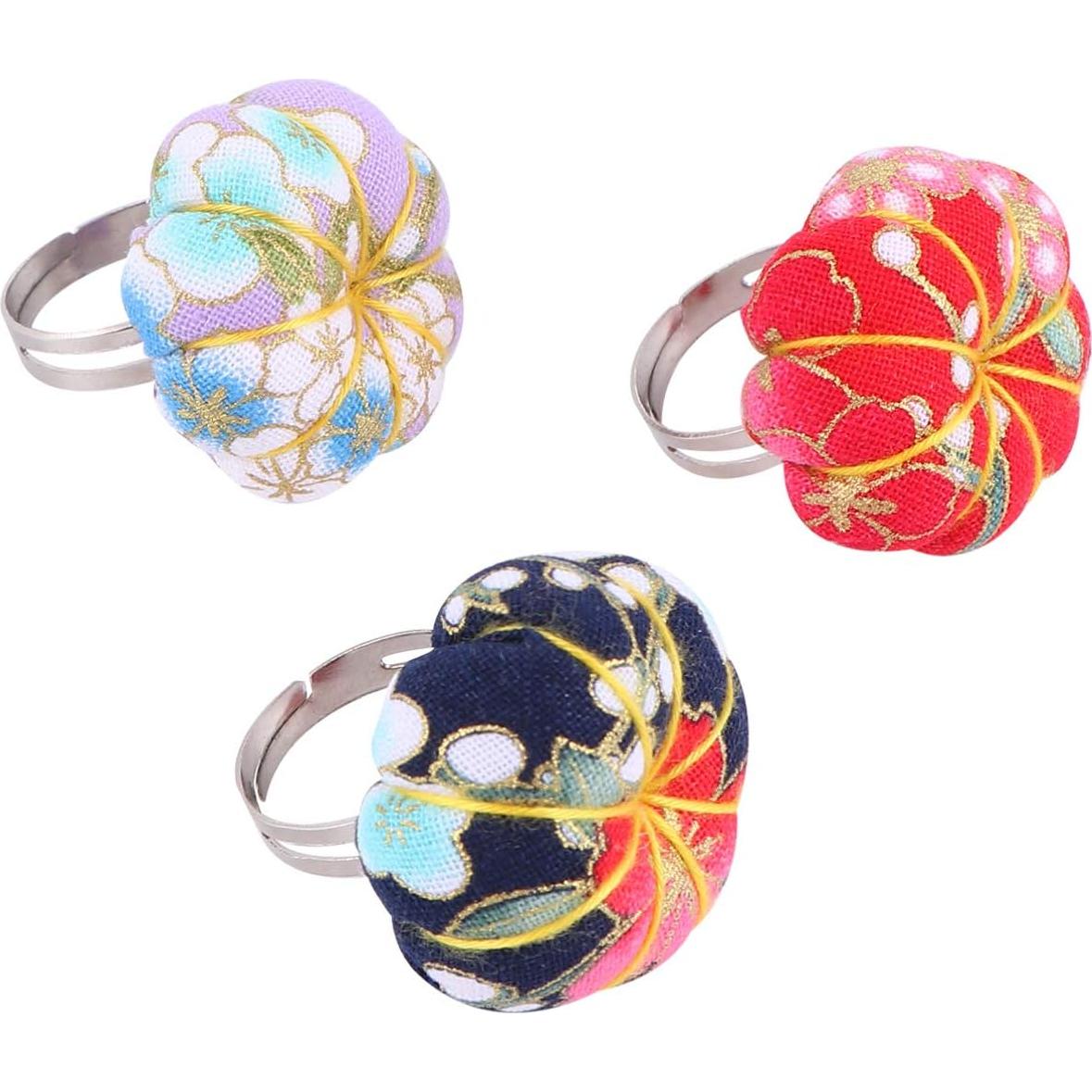 3 Anillos Almohadilla para Agujas EXCEART 3.5cm Color Aleatorio