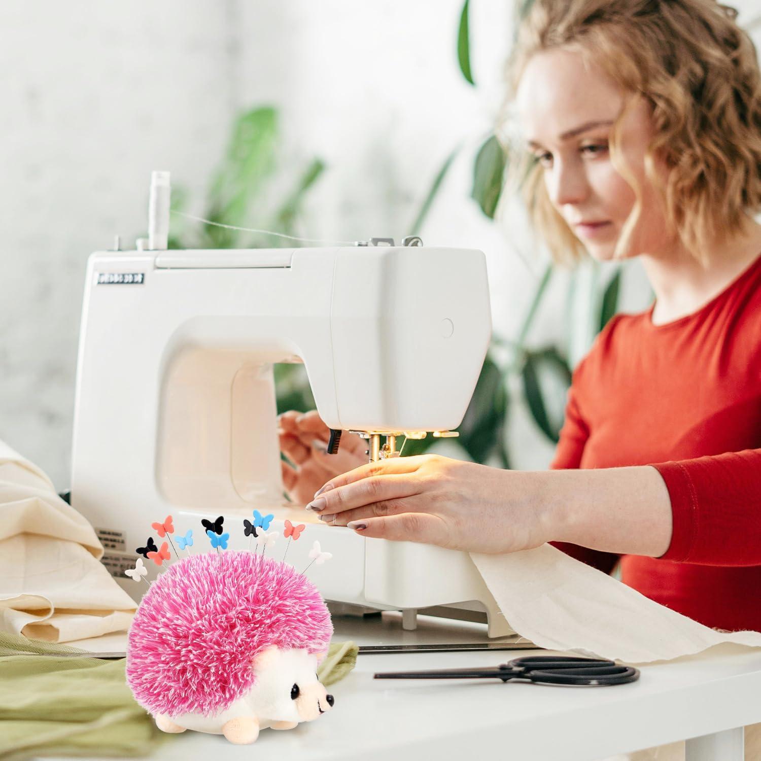 Kit de Costura Tenalleys con Almohadilla Erizo Rosa y 100 Alfileres