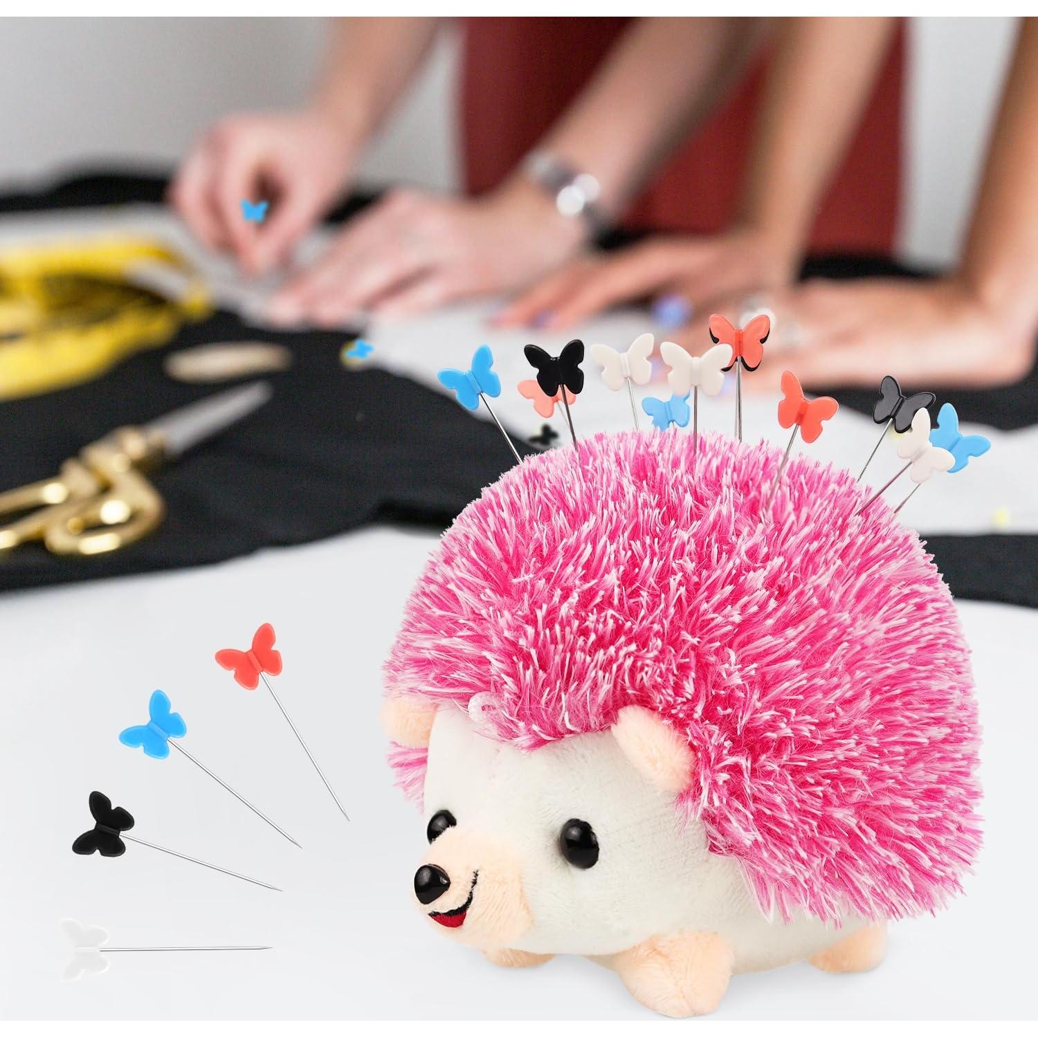 Kit de Costura Tenalleys con Almohadilla Erizo Rosa y 100 Alfileres