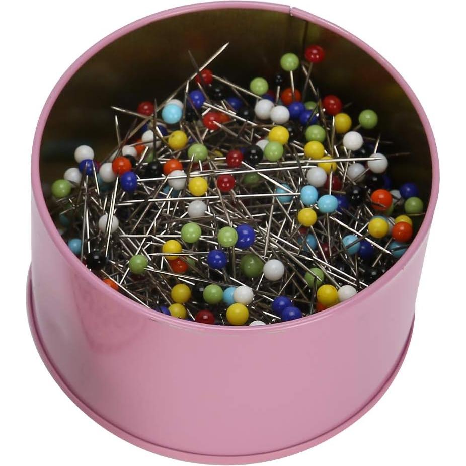 Alfileres de Costura de Vidrio TOPINCN - 500 Piezas con Caja