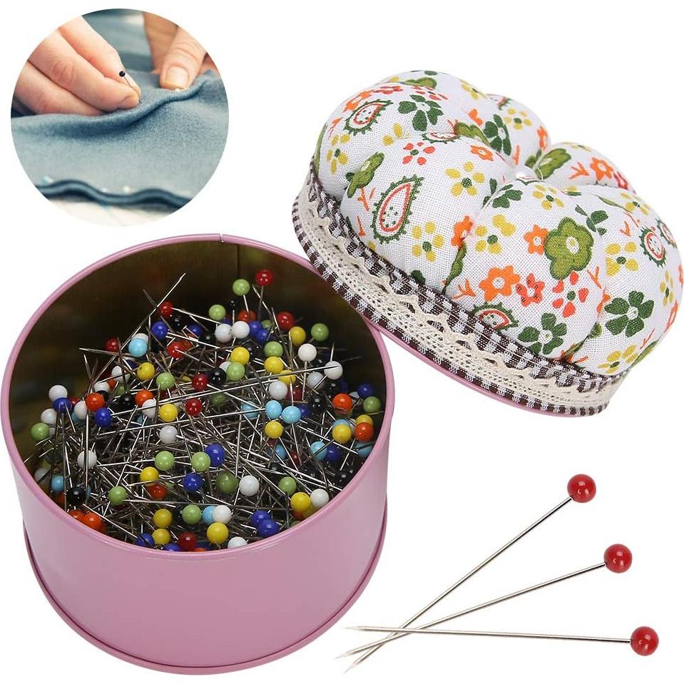 Alfileres de Costura de Vidrio TOPINCN - 500 Piezas con Caja