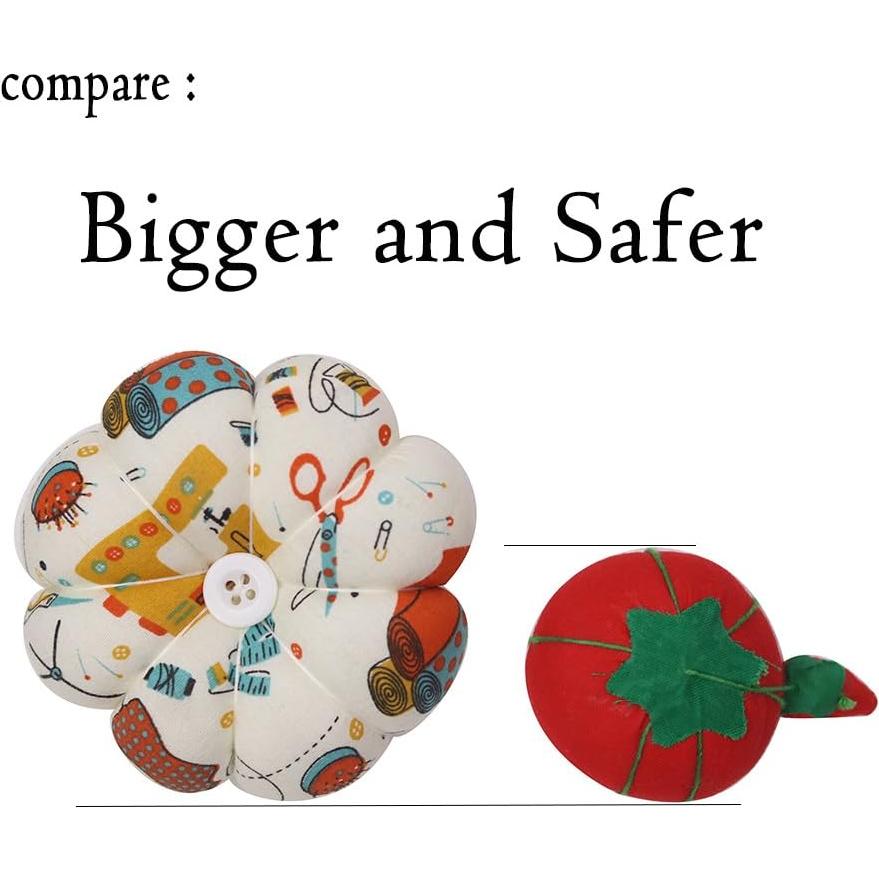 D&D Wrist Pin Cushion Pumpkin Pin Cushion Wearable Pincushions for Needles Pins Holder - Sewing Pattern Beige