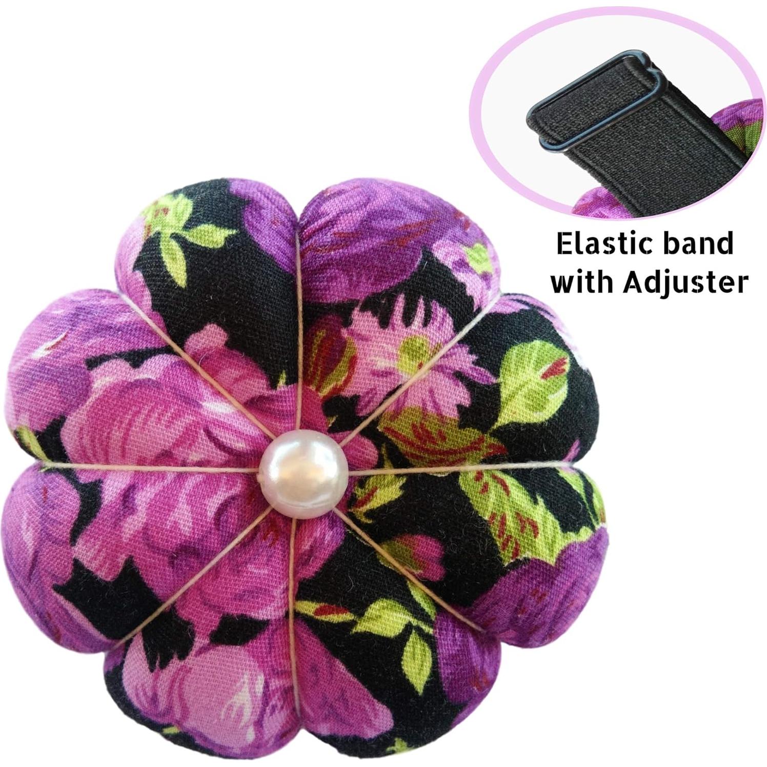 Almohadilla de Agujas CUSHYSTORE Floral Ajustable para Muñeca 8.26cm