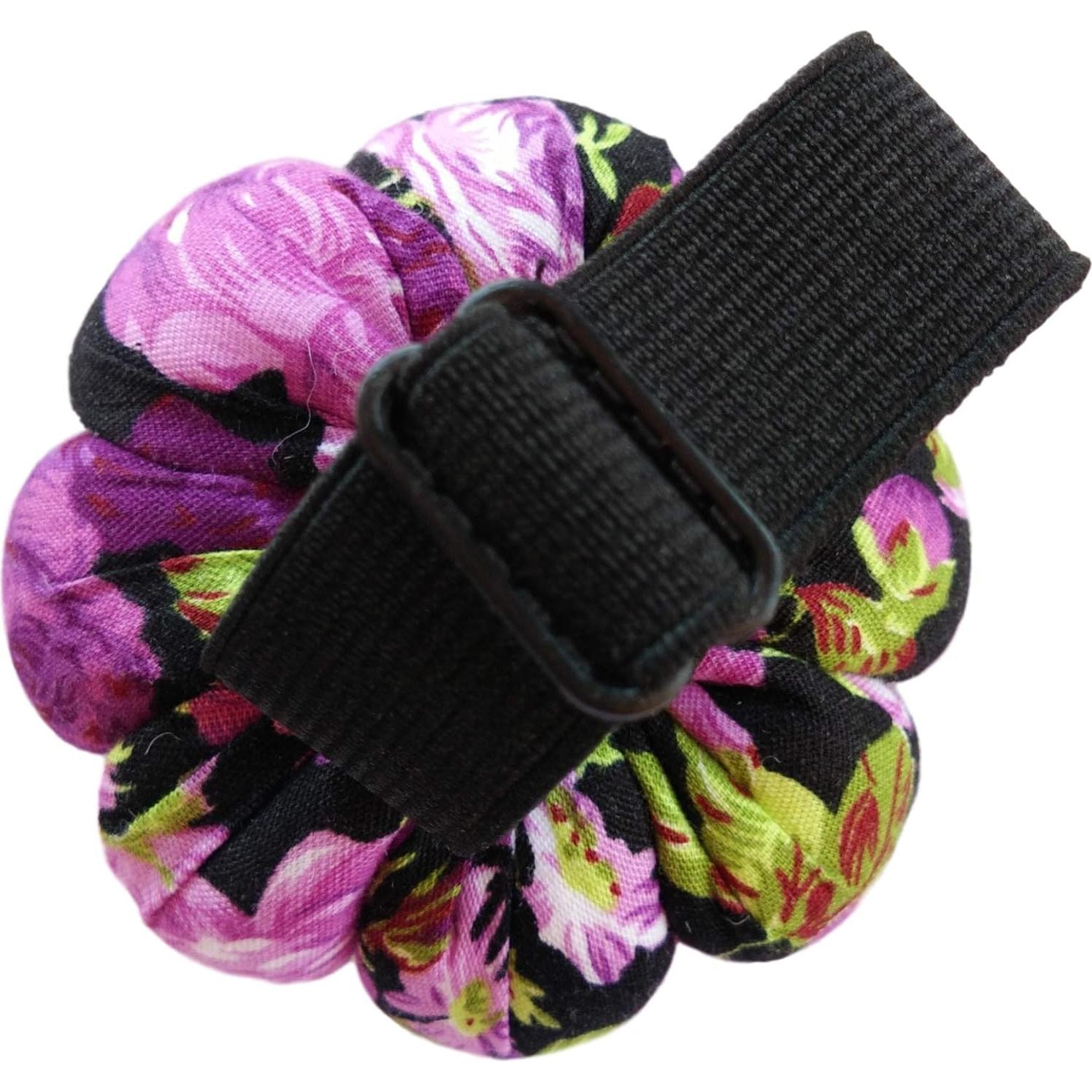 Almohadilla de Agujas CUSHYSTORE Floral Ajustable para Muñeca 8.26cm