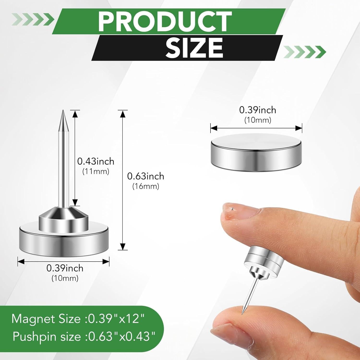 Paquete de 60 Chinchetas Magnéticas BEST CHOICE 258g