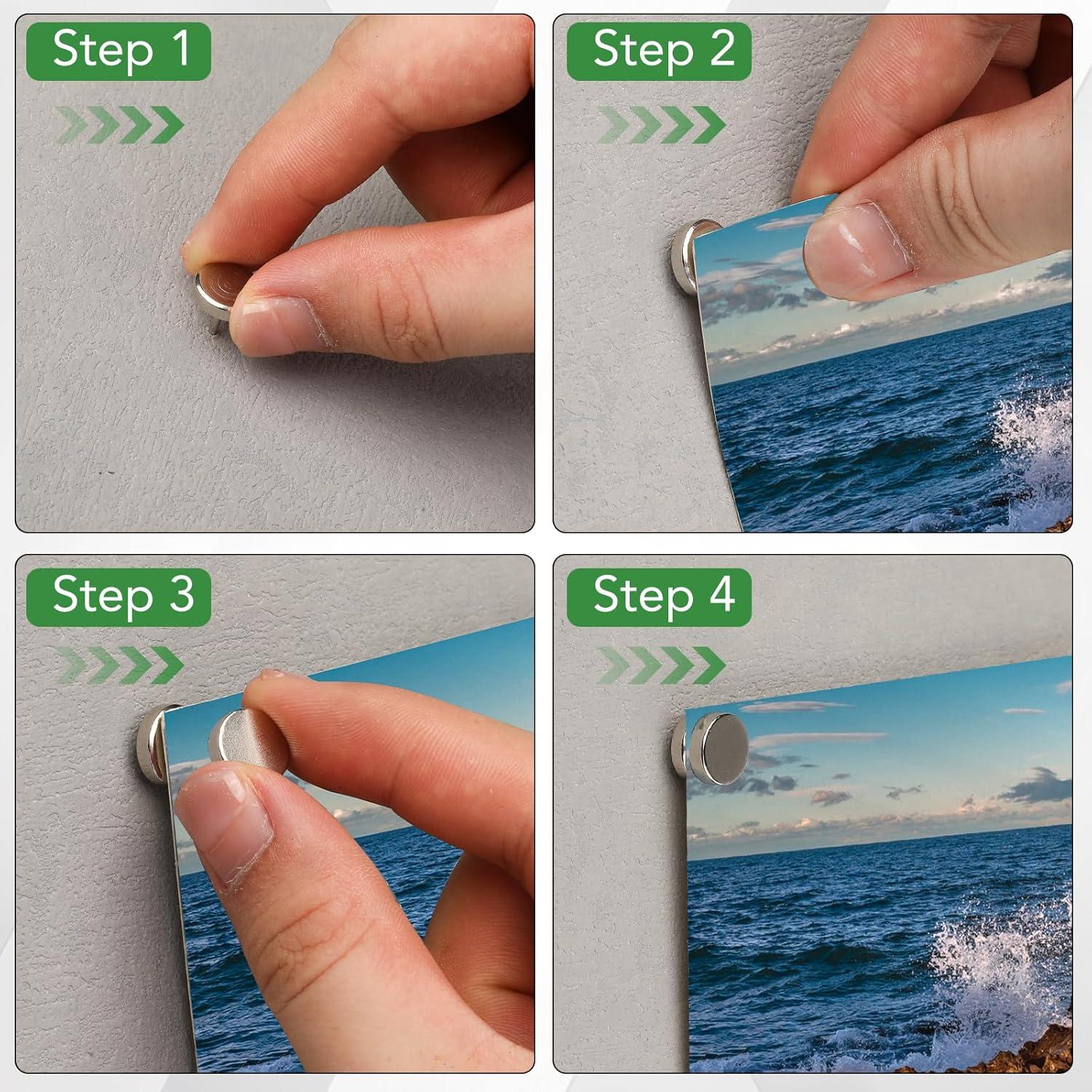 Paquete de 60 Chinchetas Magnéticas BEST CHOICE 258g