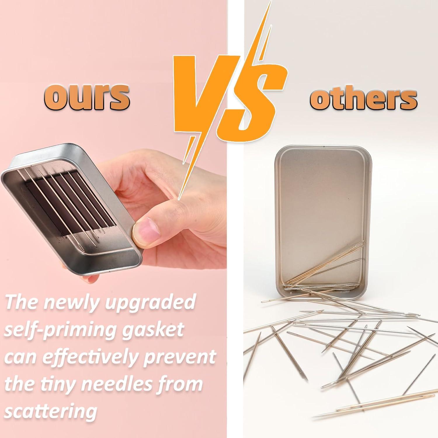 Set de 40 Agujas de Coser L'EclatDina Ojo Grande Acero Inoxidable