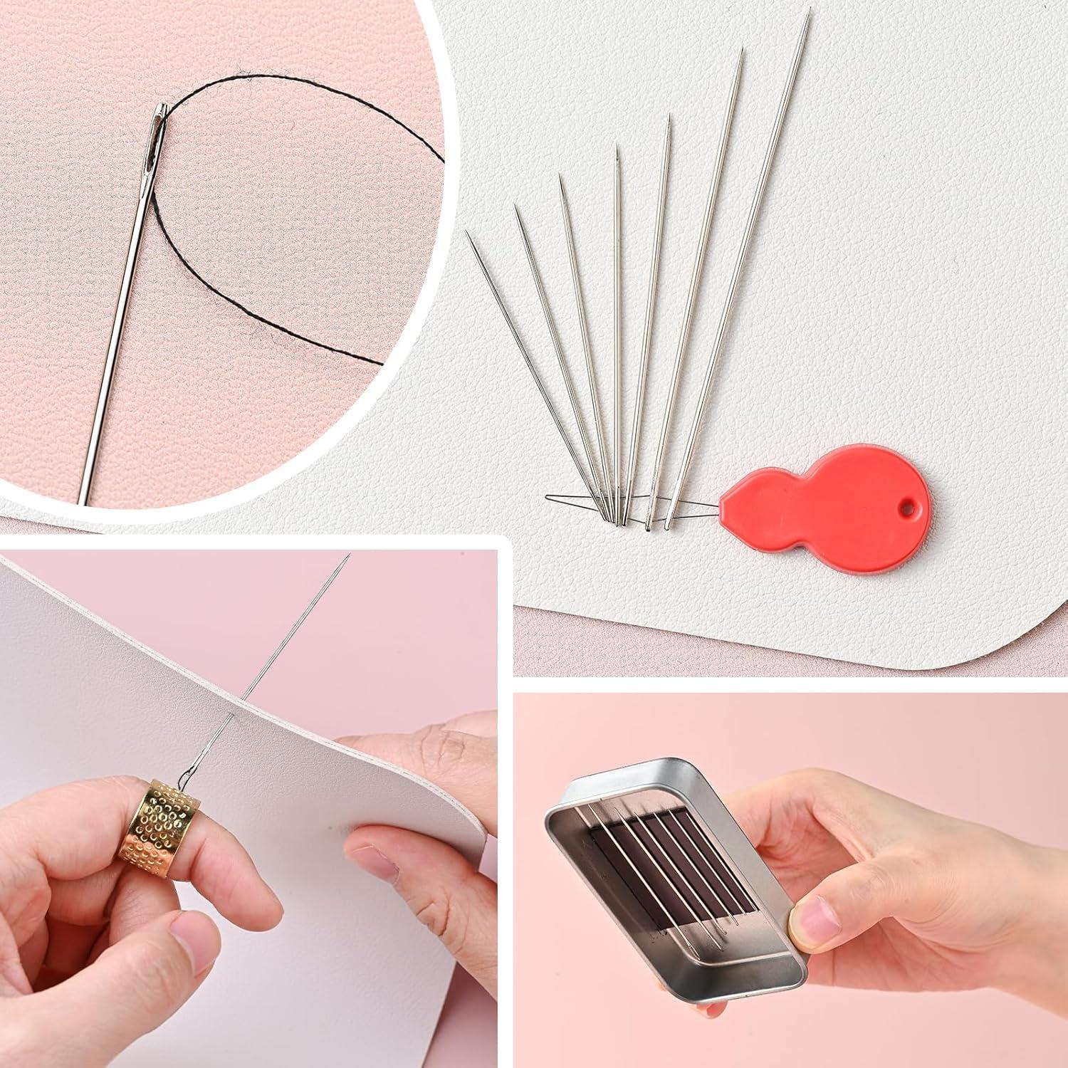 Set de 40 Agujas de Coser L'EclatDina Ojo Grande Acero Inoxidable