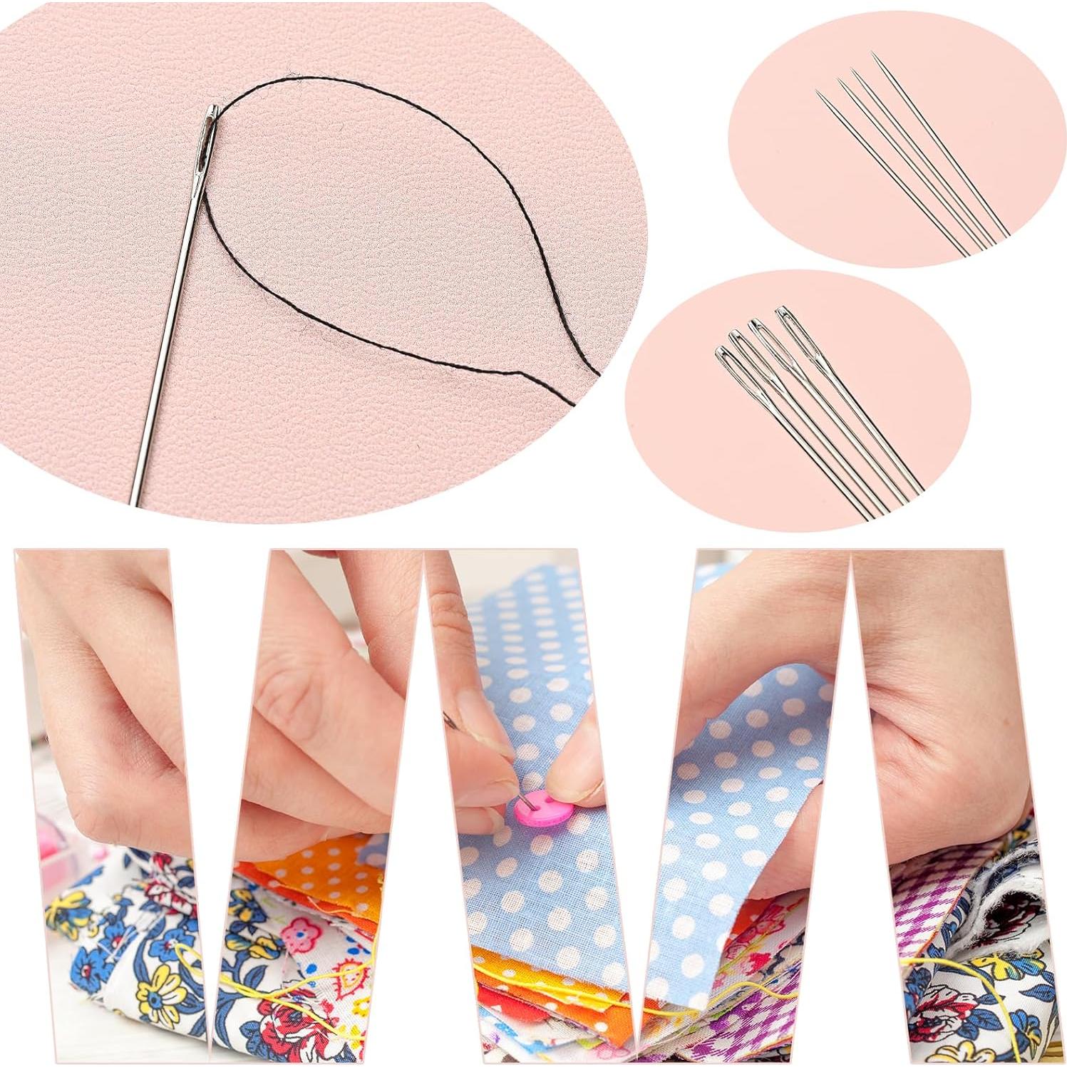 Set de 40 Agujas de Coser L'EclatDina Ojo Grande Acero Inoxidable