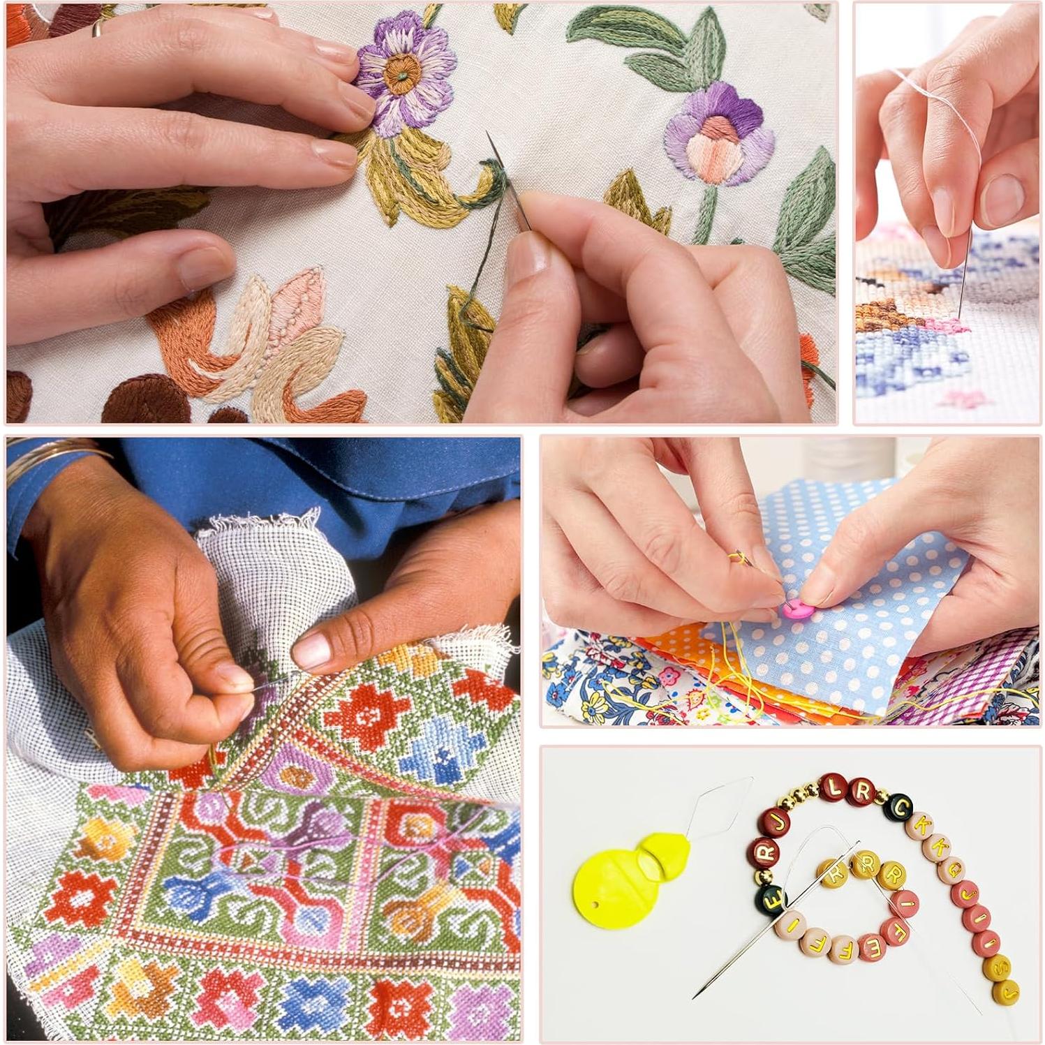 Set de 40 Agujas de Coser L'EclatDina Ojo Grande Acero Inoxidable