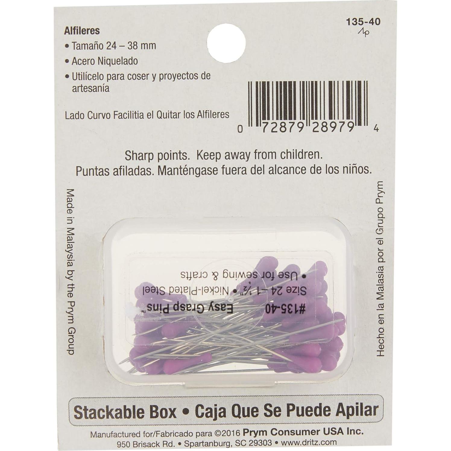 Alfileres de Fácil Agarre Dritz 3.81 cm Morado 60 unidades