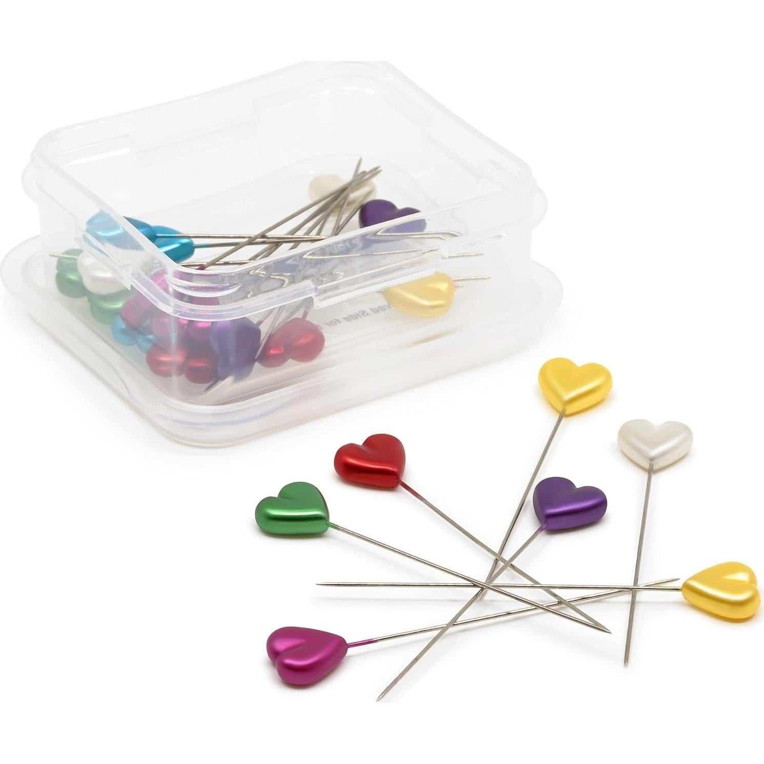 Alfileres Perlados Dritz Corazón 5.4 cm Multicolor 35 Pzas