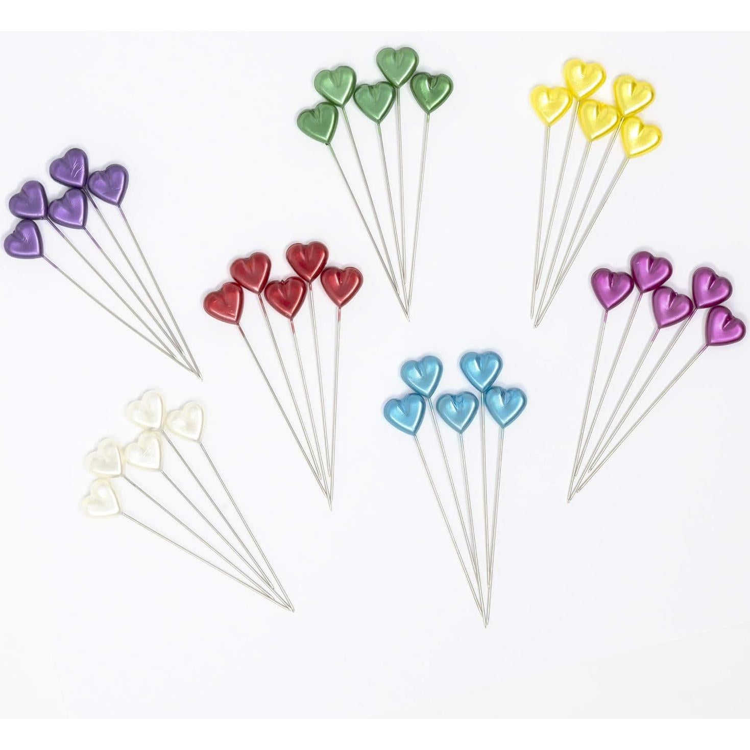 Alfileres Perlados Dritz Corazón 5.4 cm Multicolor 35 Pzas