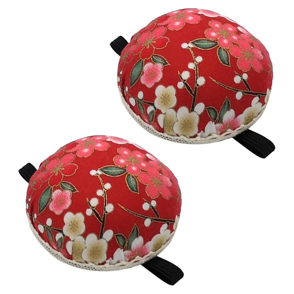 2 Almohadillas de Agujas para Muñeca ZEERFAN Rojo 6x6cm
