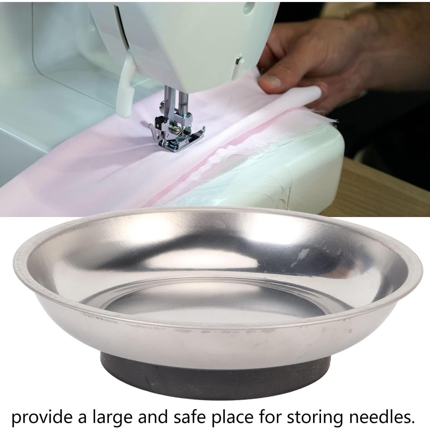 Plato Imán para Alfileres Acero Inoxidable Portátil 10cm