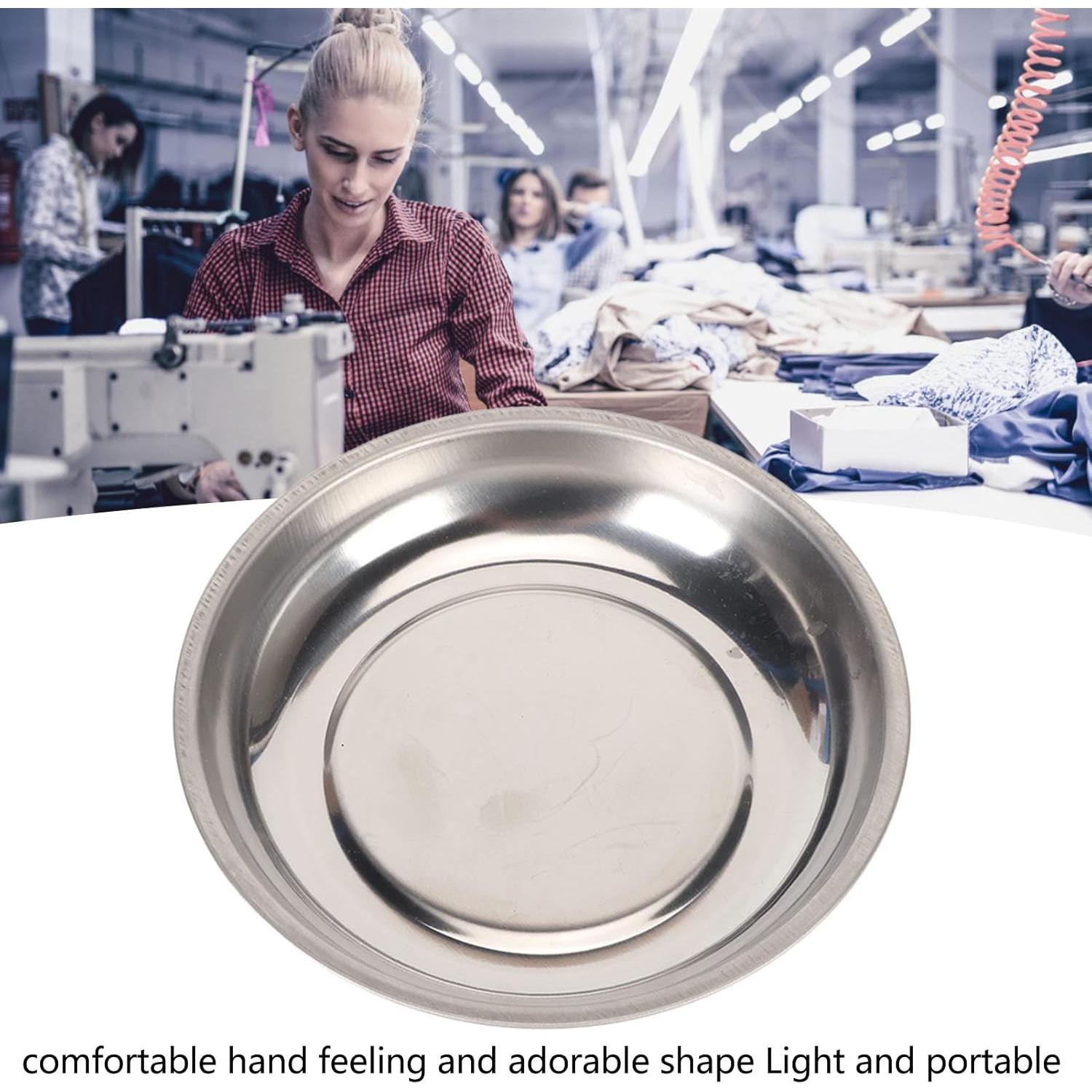 Plato Imán para Alfileres Acero Inoxidable Portátil 10cm