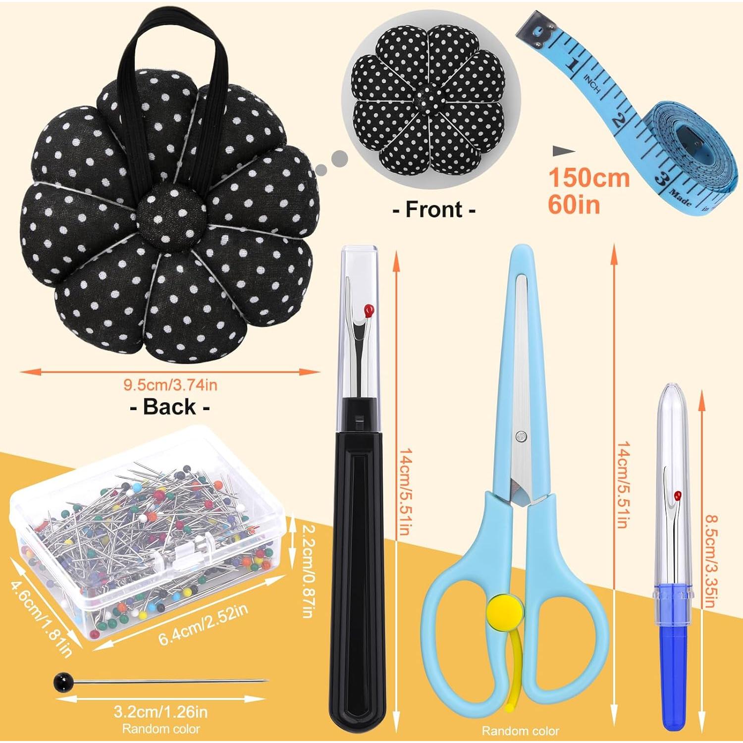 Kit de Alfileres de Coser Multicolor 300 Piezas 32mm ZLULARY