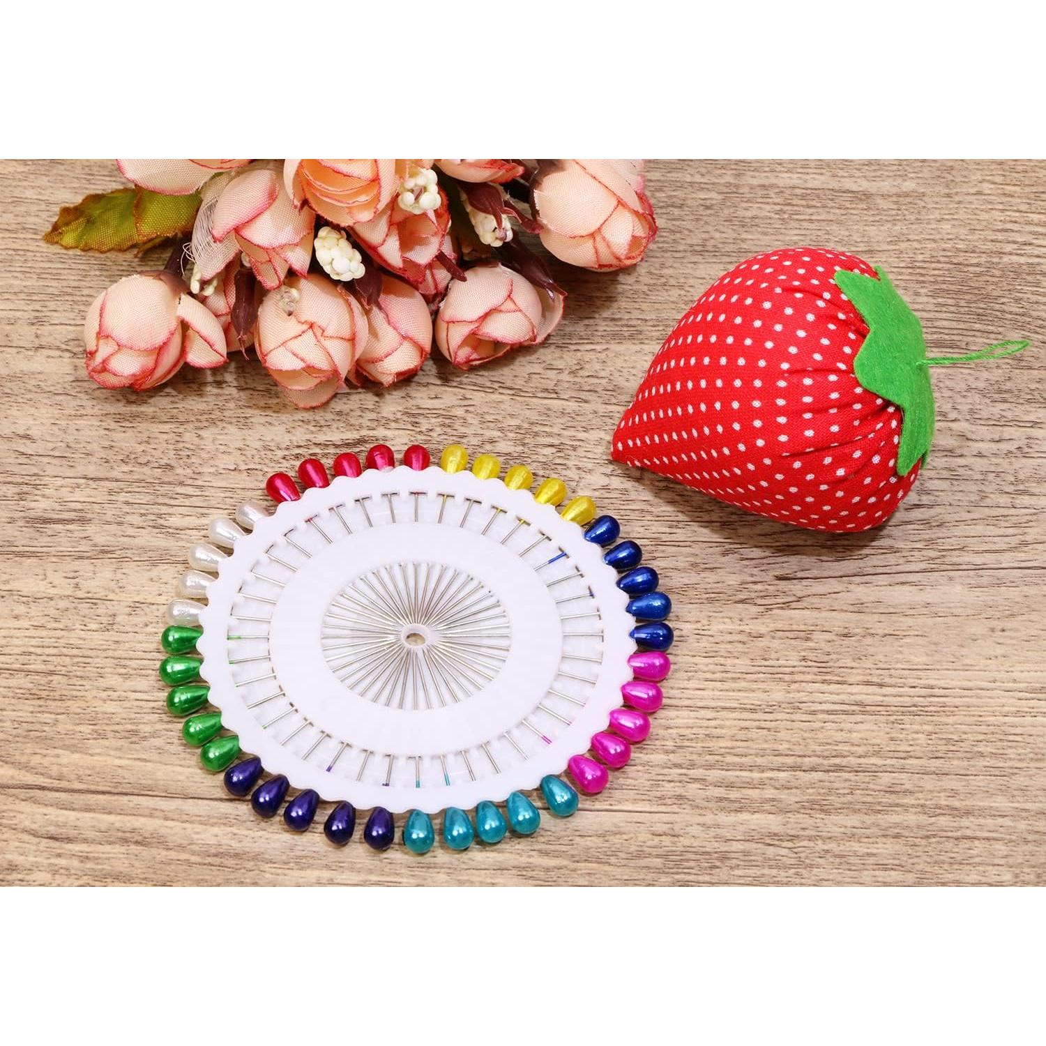 Almohadilla de Agujas en Forma de Fresa Tupalizy + 40 Alfileres