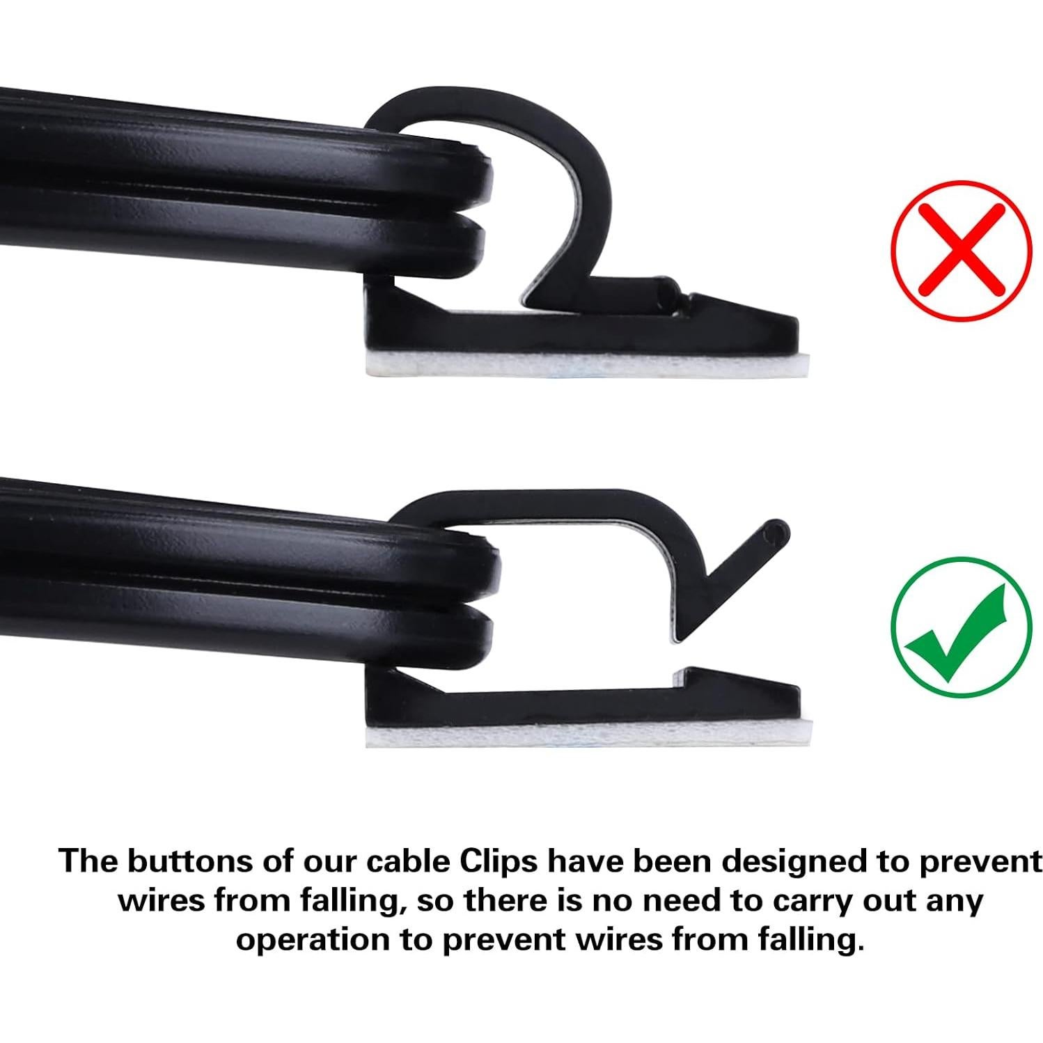 Clips Adhesivos para Cables XHF 120 PCS Organizador