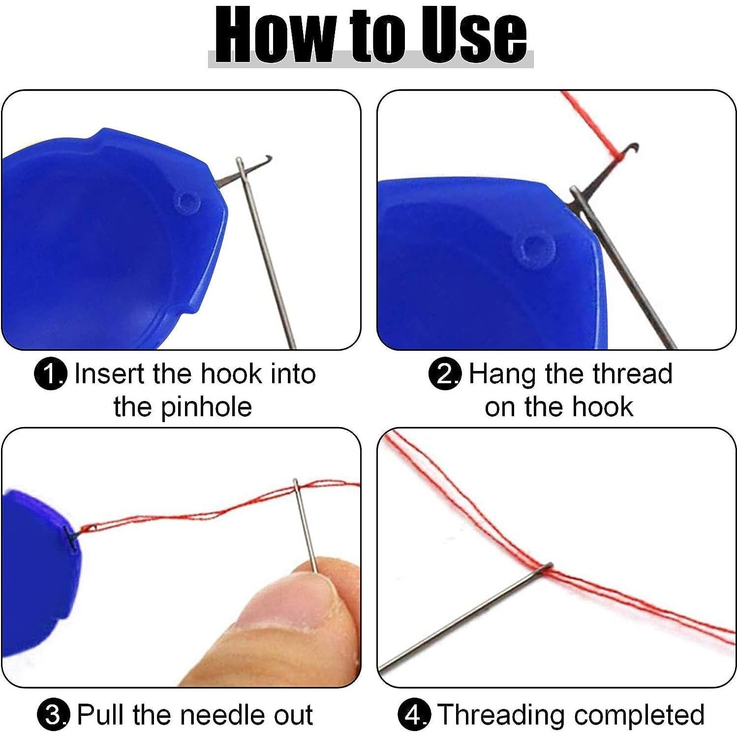 Enhebrador de Agujas TOOVREN 12PCS Plástico Multicolor