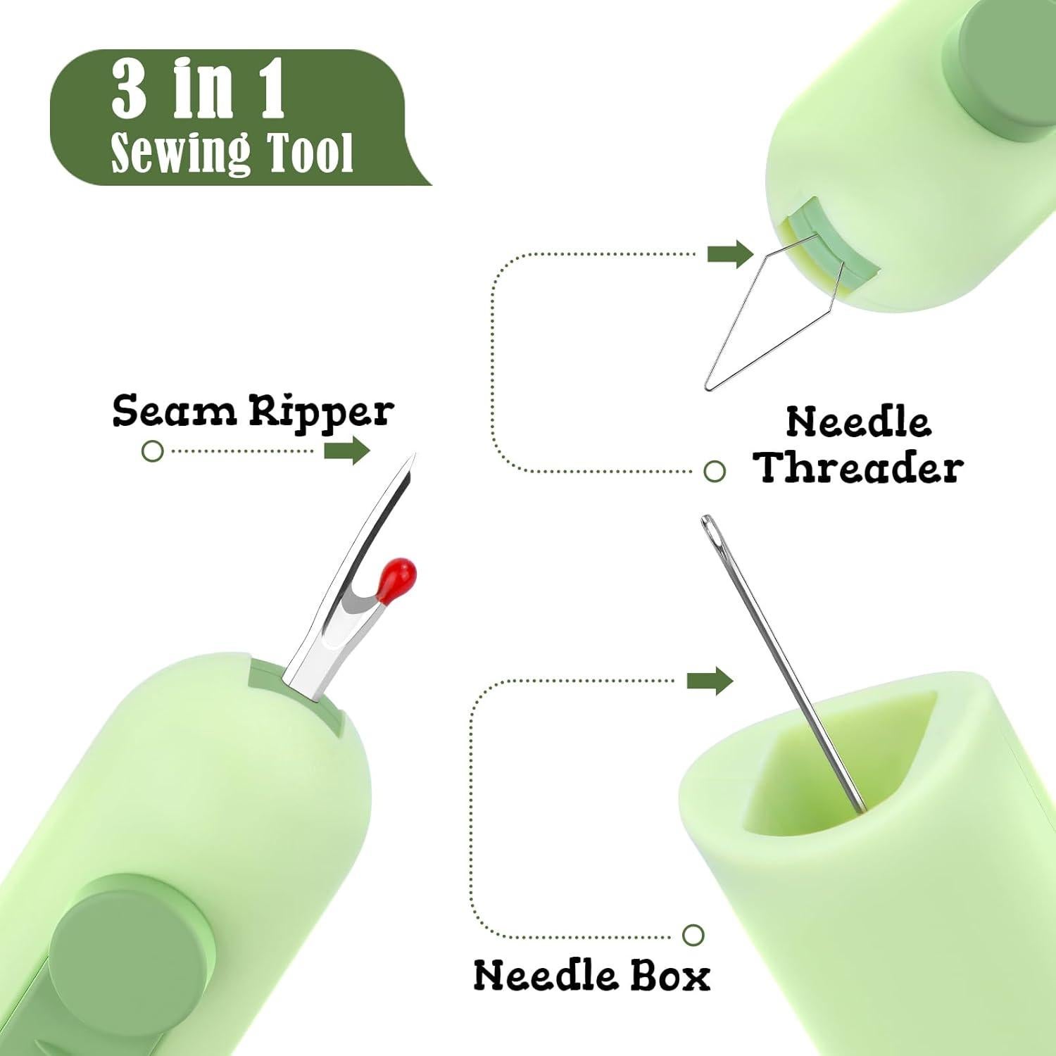 Kit de Costura 3-en-1 FUTUREERA con Enhebrador y Desgarrador