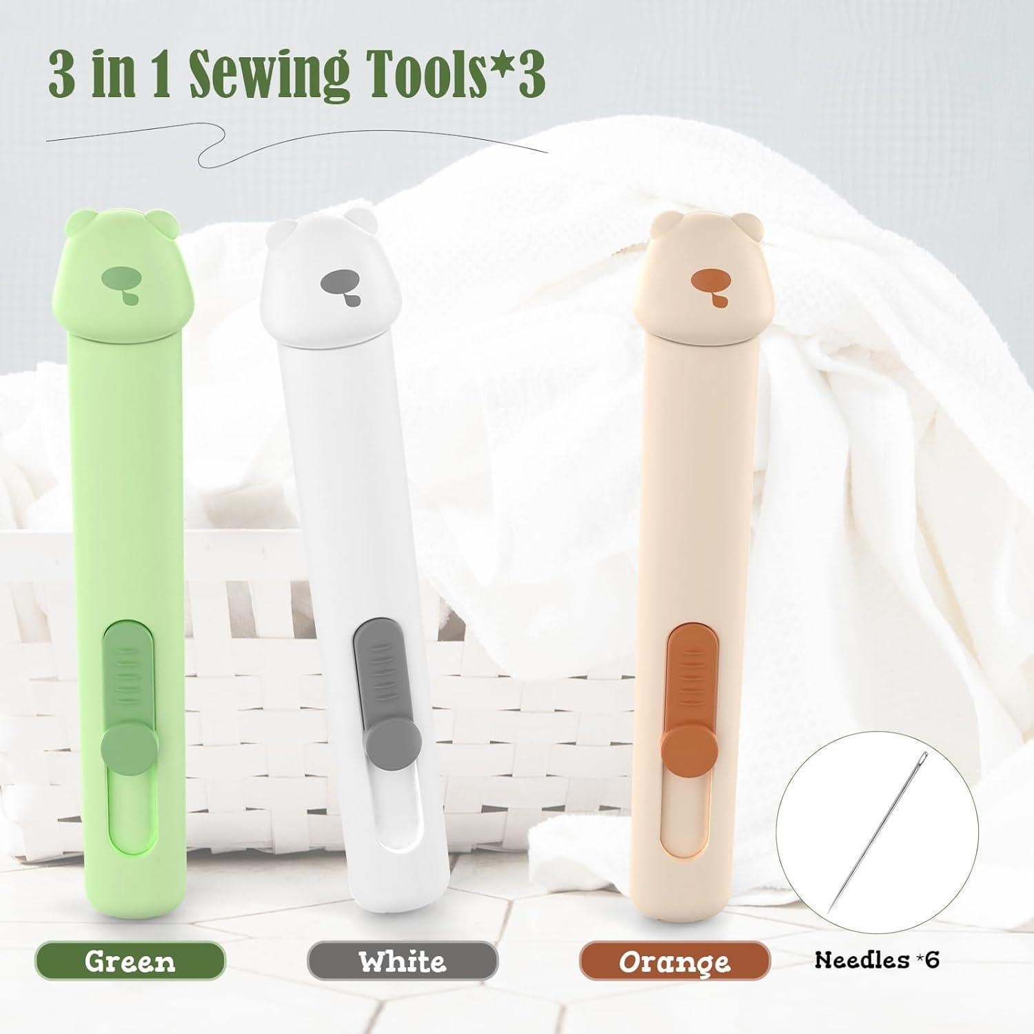 Kit de Costura 3-en-1 FUTUREERA con Enhebrador y Desgarrador