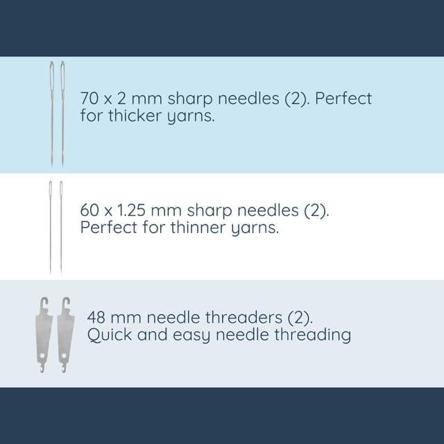 Agujas de Ojo Grande Premium Little Hooligans - 6 Piezas