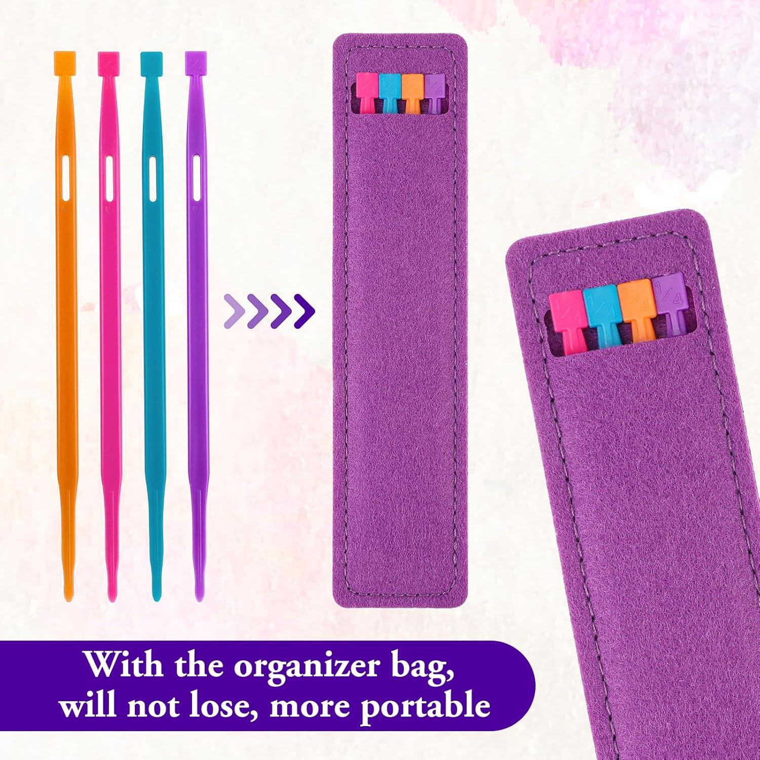 Set de Costura 4 Piezas Larrel - Enhebradores y Estuche Morado