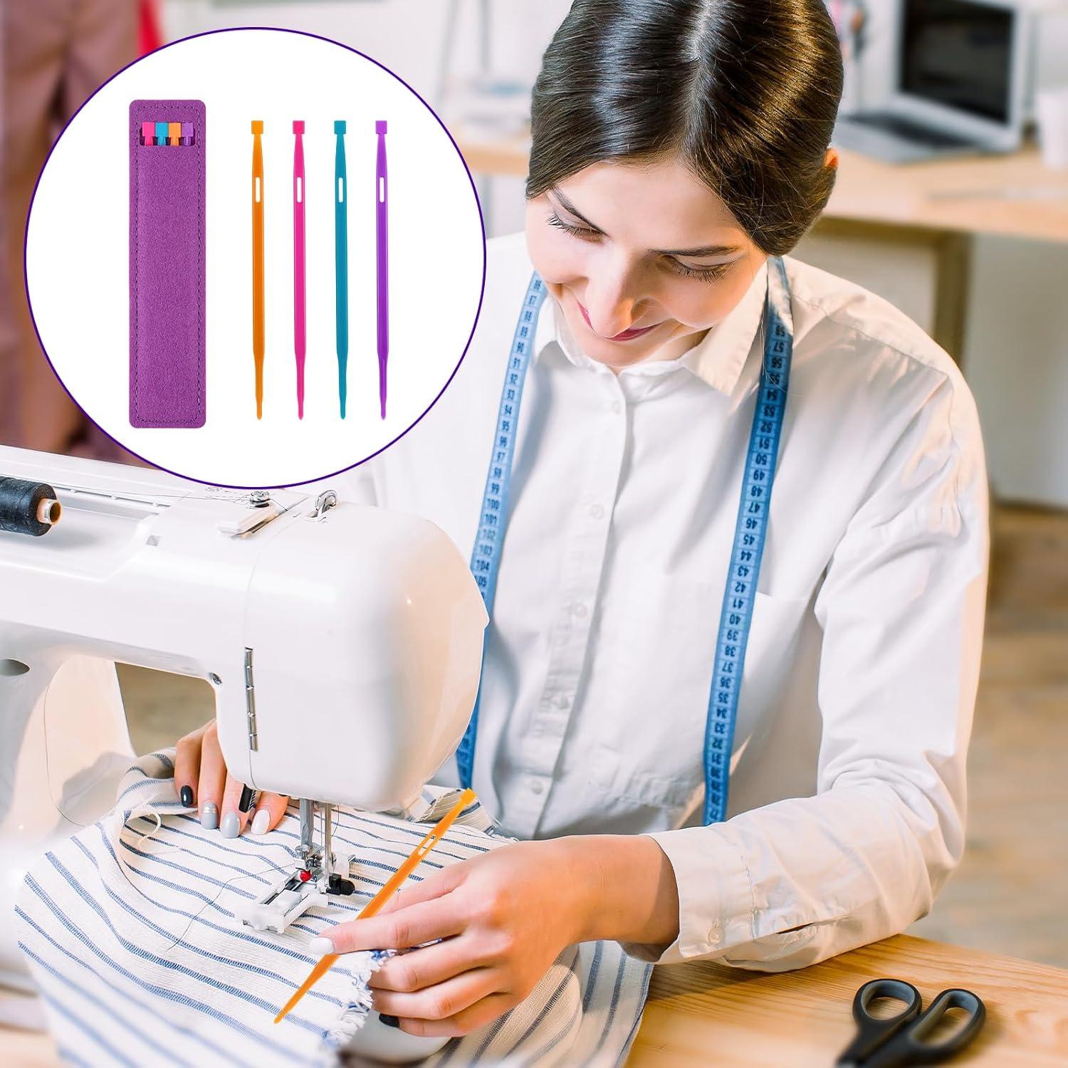 Set de Costura 4 Piezas Larrel - Enhebradores y Estuche Morado