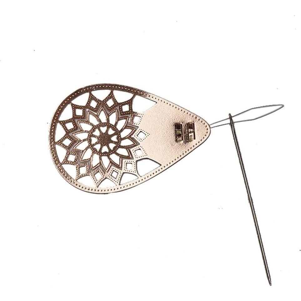 Juego de Enhebradores de Agujas DPWOUM Oro Rosa 3 Piezas