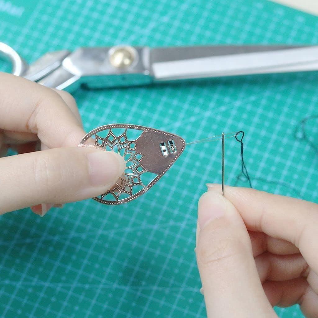 Juego de Enhebradores de Agujas DPWOUM Oro Rosa 3 Piezas