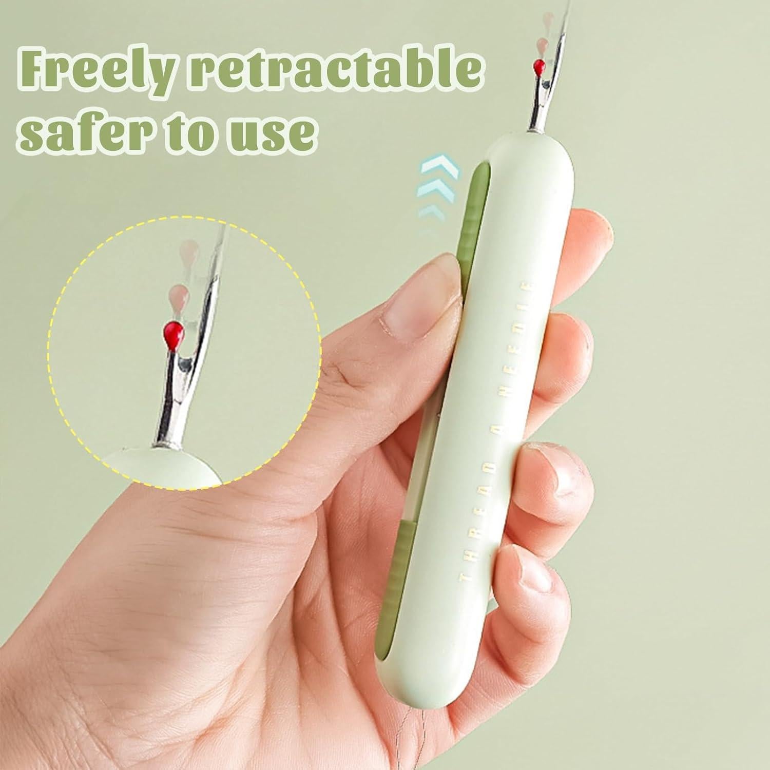 Descosedor y Enhebrador 2-en-1 Hganxiu, Acero Inoxidable