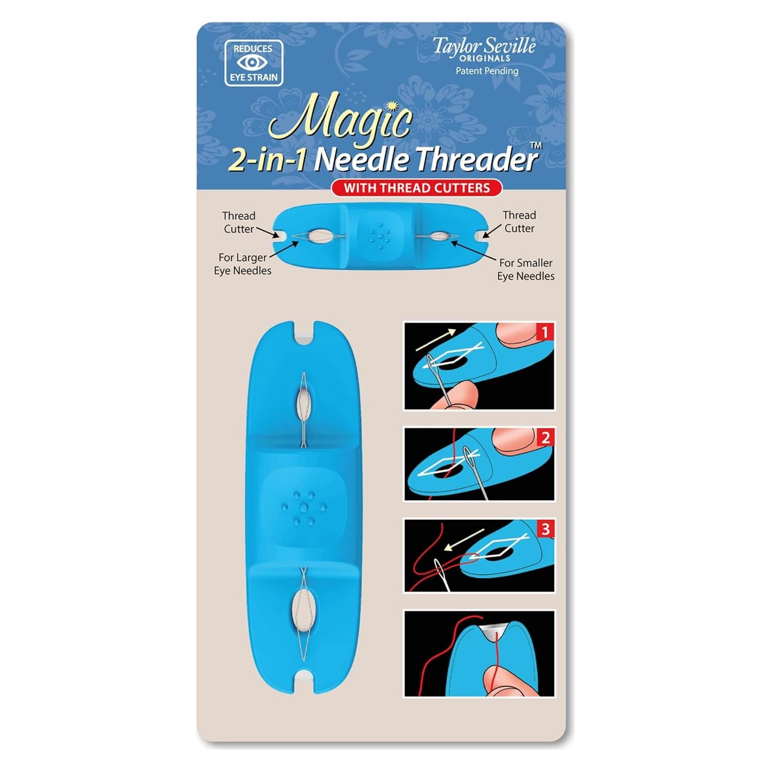 Enhebrador de agujas 2 en 1 Taylor Seville con cortador