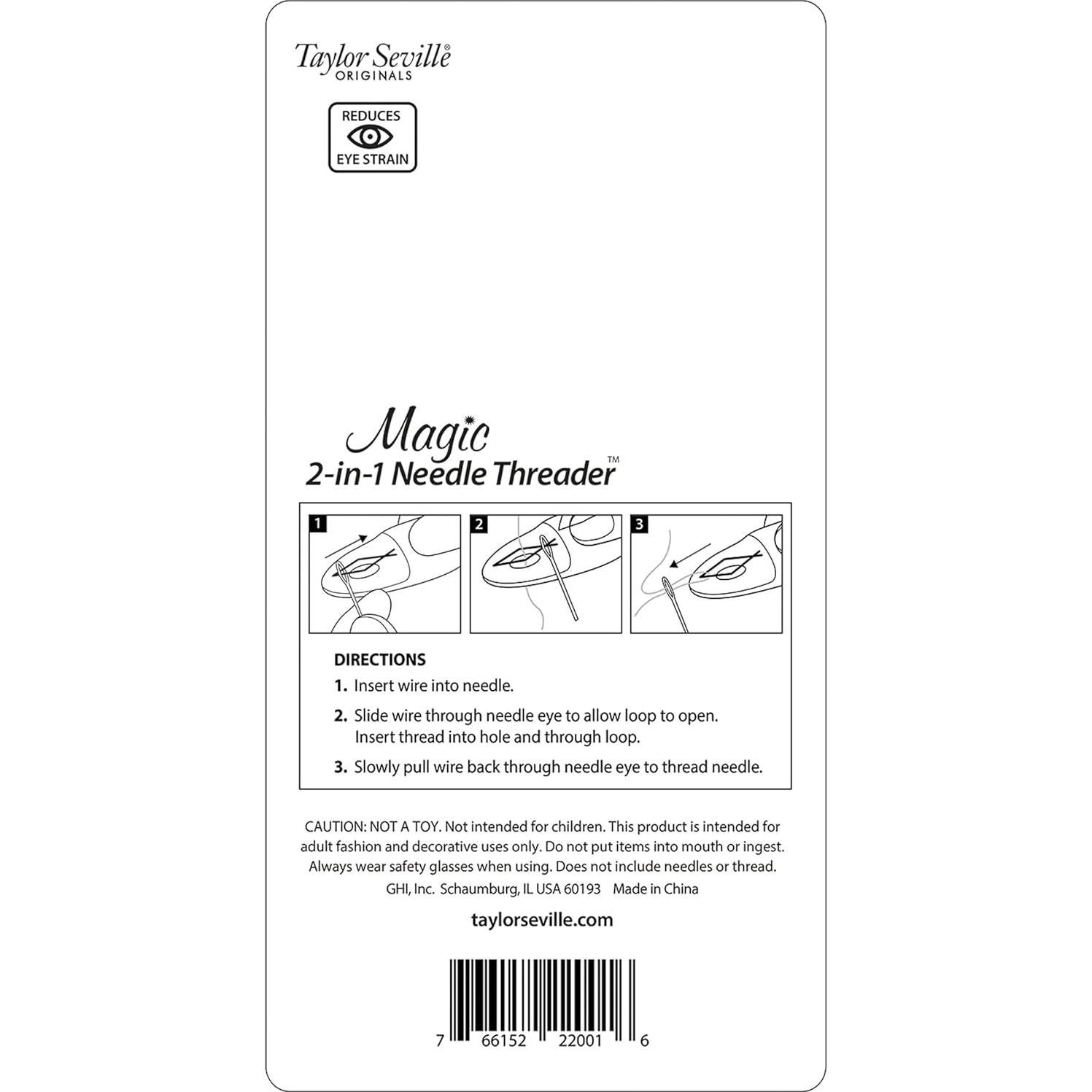 Enhebrador de agujas 2 en 1 Taylor Seville con cortador