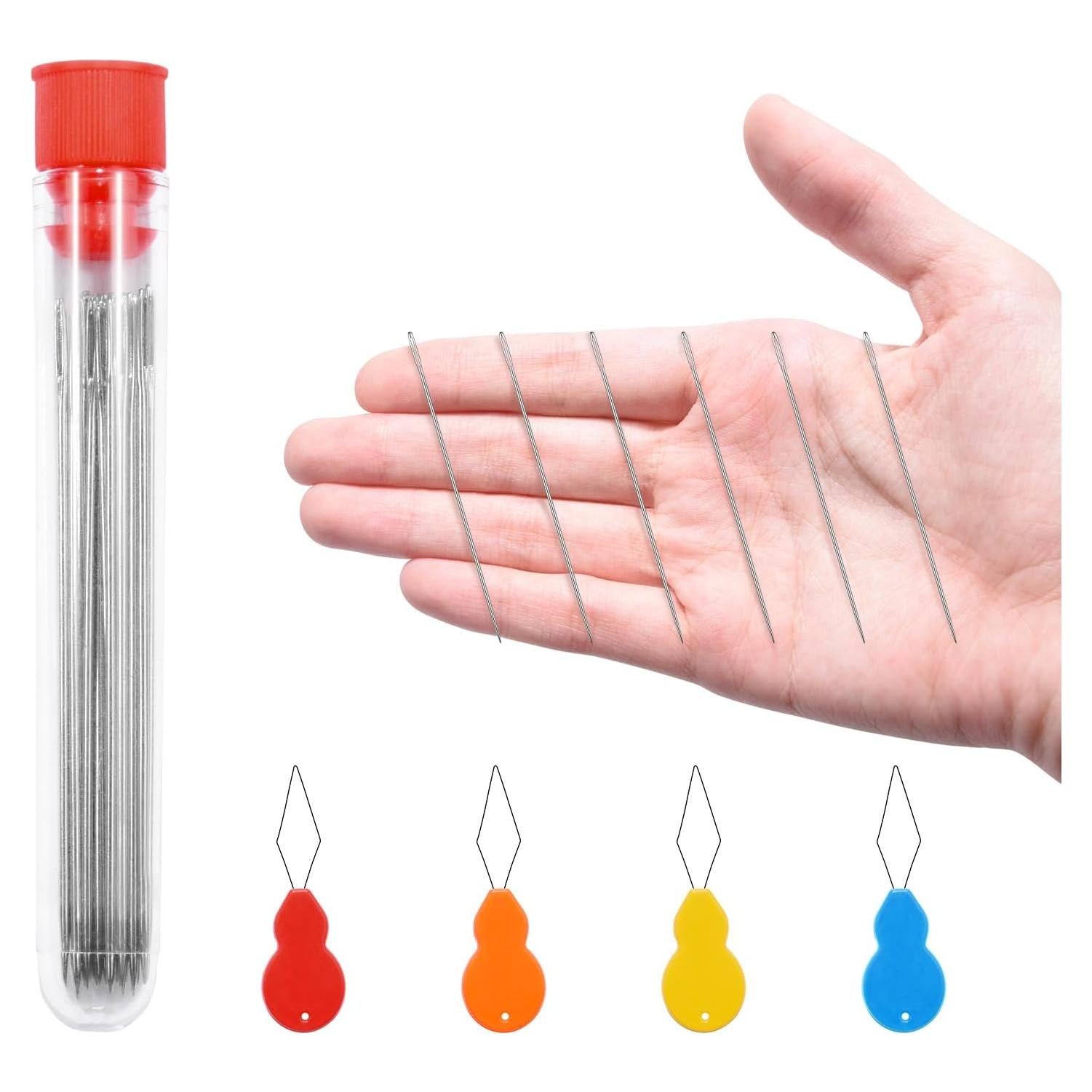 30 Agujas de Coser CooBigo Ojo Grande 6.03 cm Acero Inoxidable