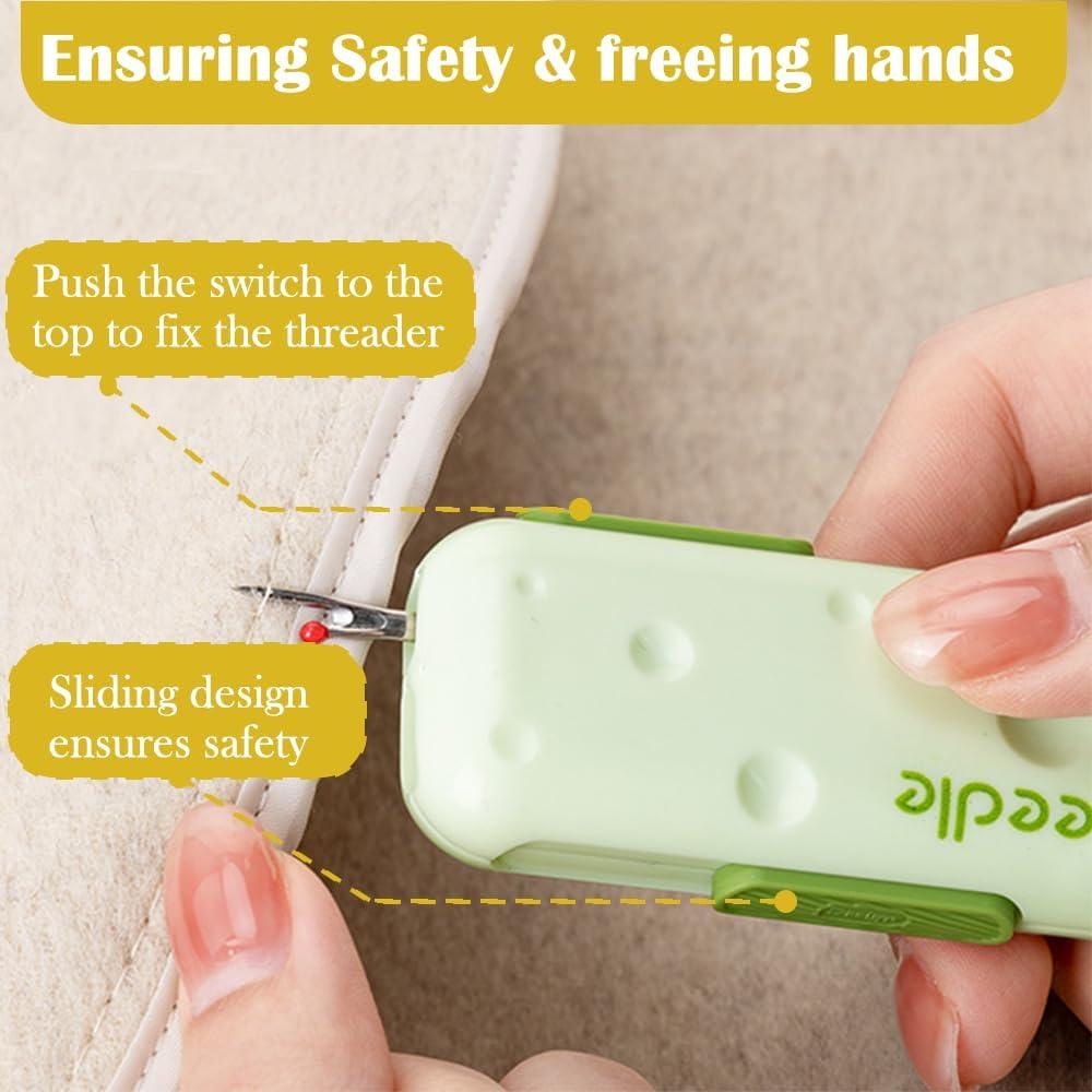 Enhebrador automático 3 en 1 Agamino con descosedor y caja