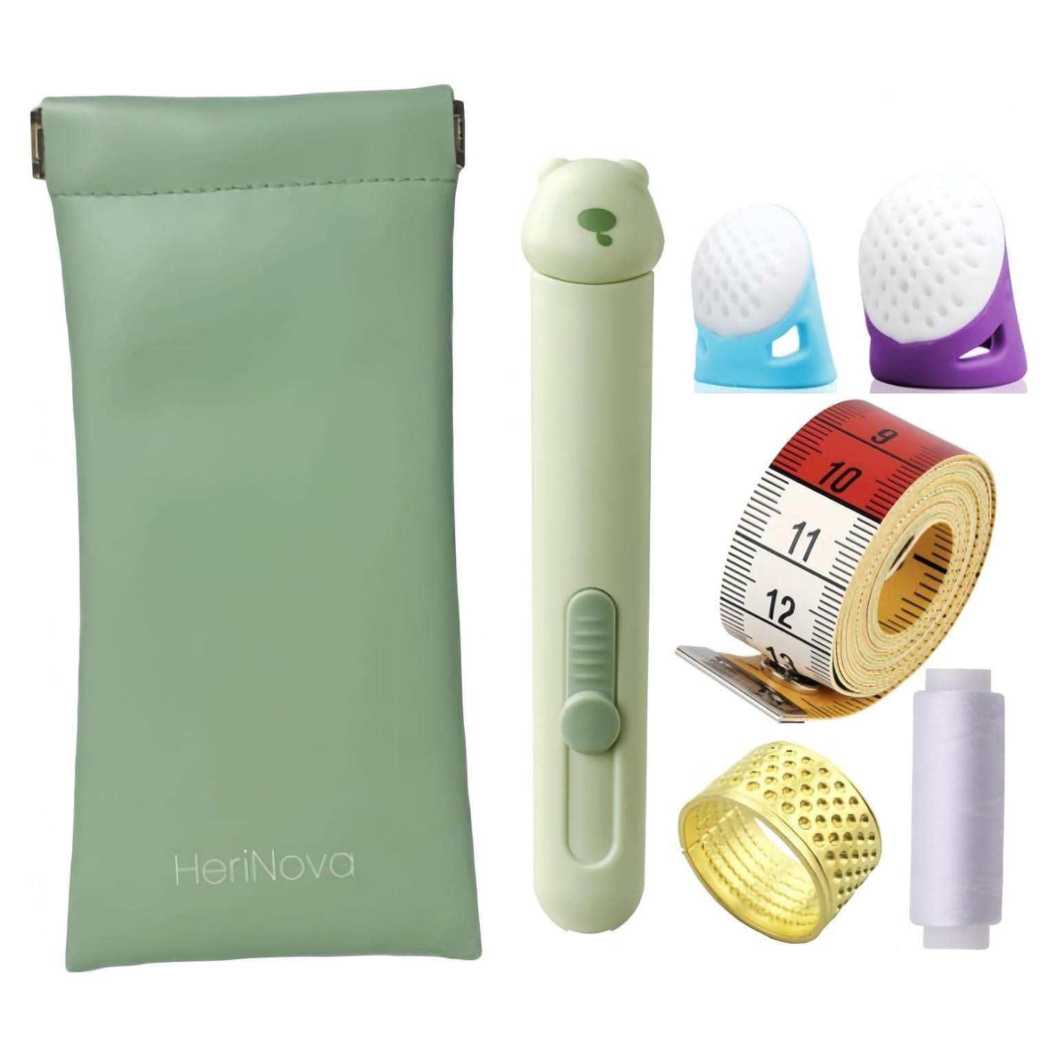 Kit de Costura 3 en 1 HeriNova con Enhebrador y Cinta Métrica