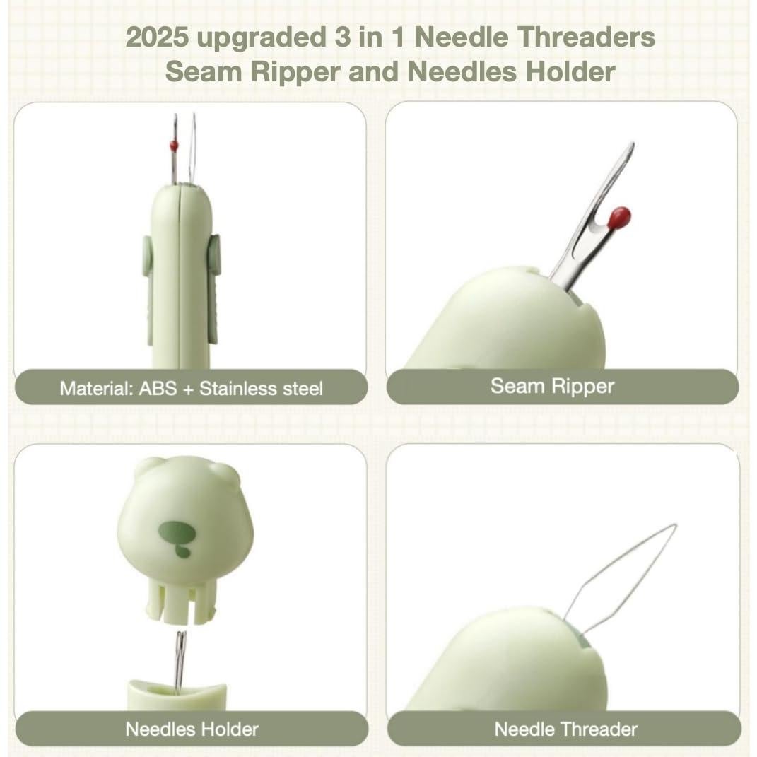 Kit de Costura 3 en 1 HeriNova con Enhebrador y Cinta Métrica