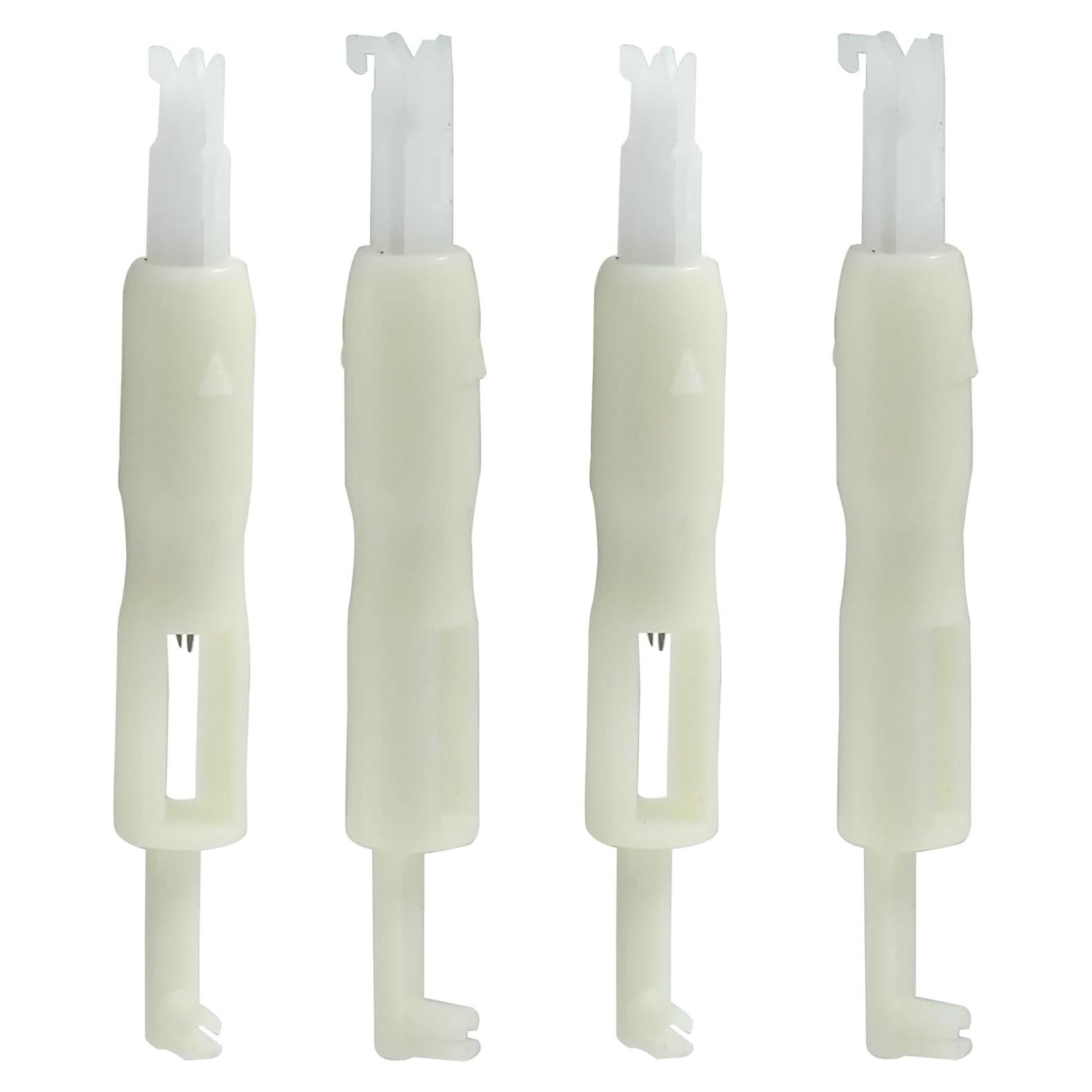 HARSKIYER 4 Pieces Sewing Needle Inserter, White Automatic Needle Threader Easy Needle Threader Tool Thread Needle Helper for Sewing Machine