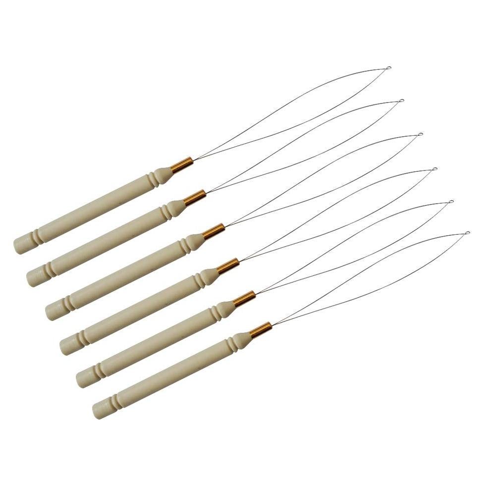 Juego de 6 Herramientas de Aguja para Extensiones de Cabello