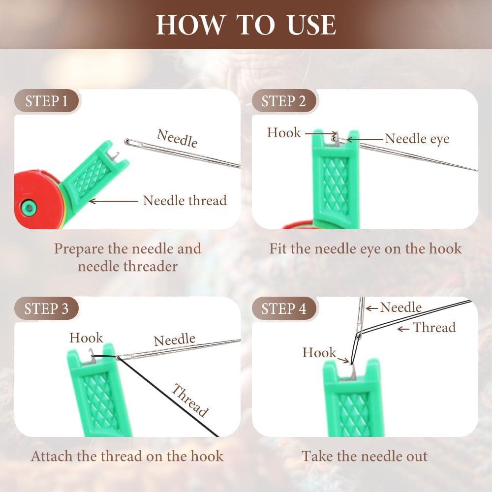 Enhebrador de Agujas Automático Frundoo 12 Pcs para Coser