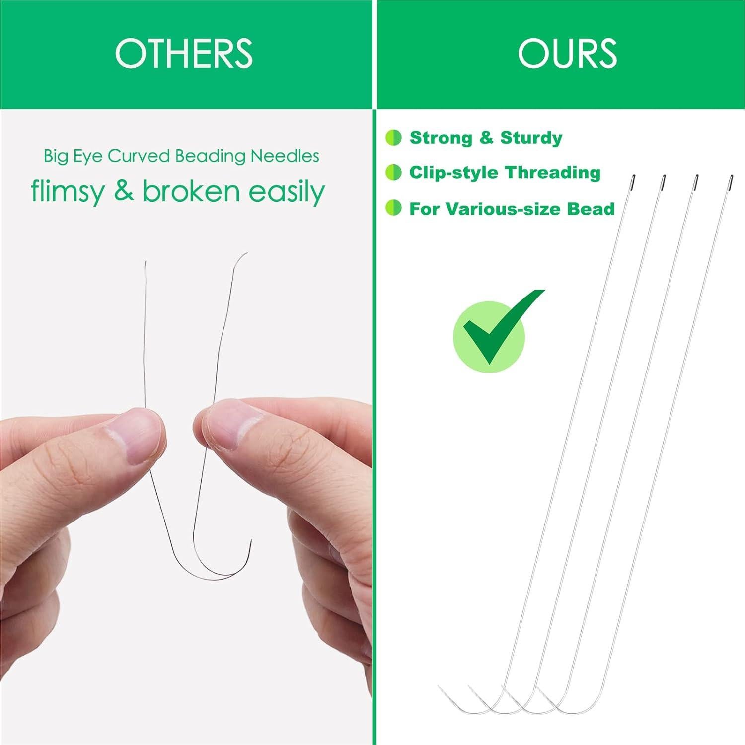 Agujas de Beading Xmada Estilo Clip 17 cm 0.7 mm 4-Pack