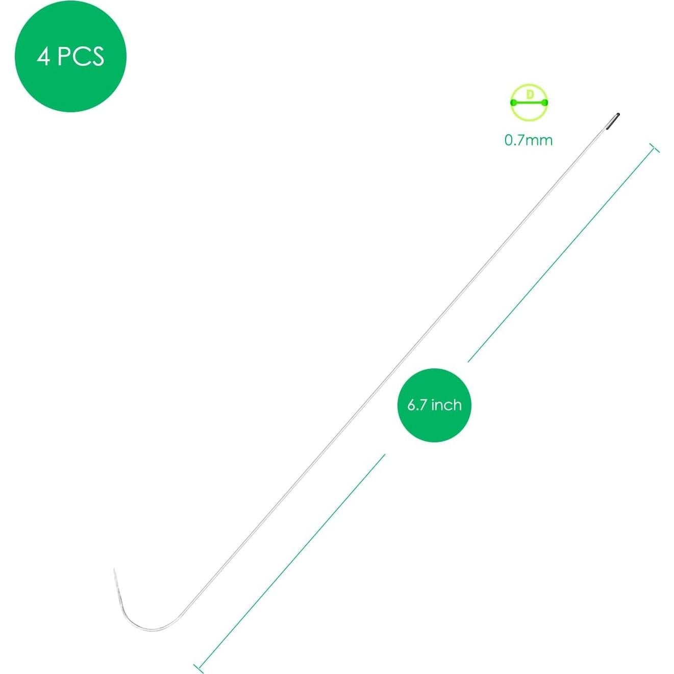 Agujas de Beading Xmada Estilo Clip 17 cm 0.7 mm 4-Pack