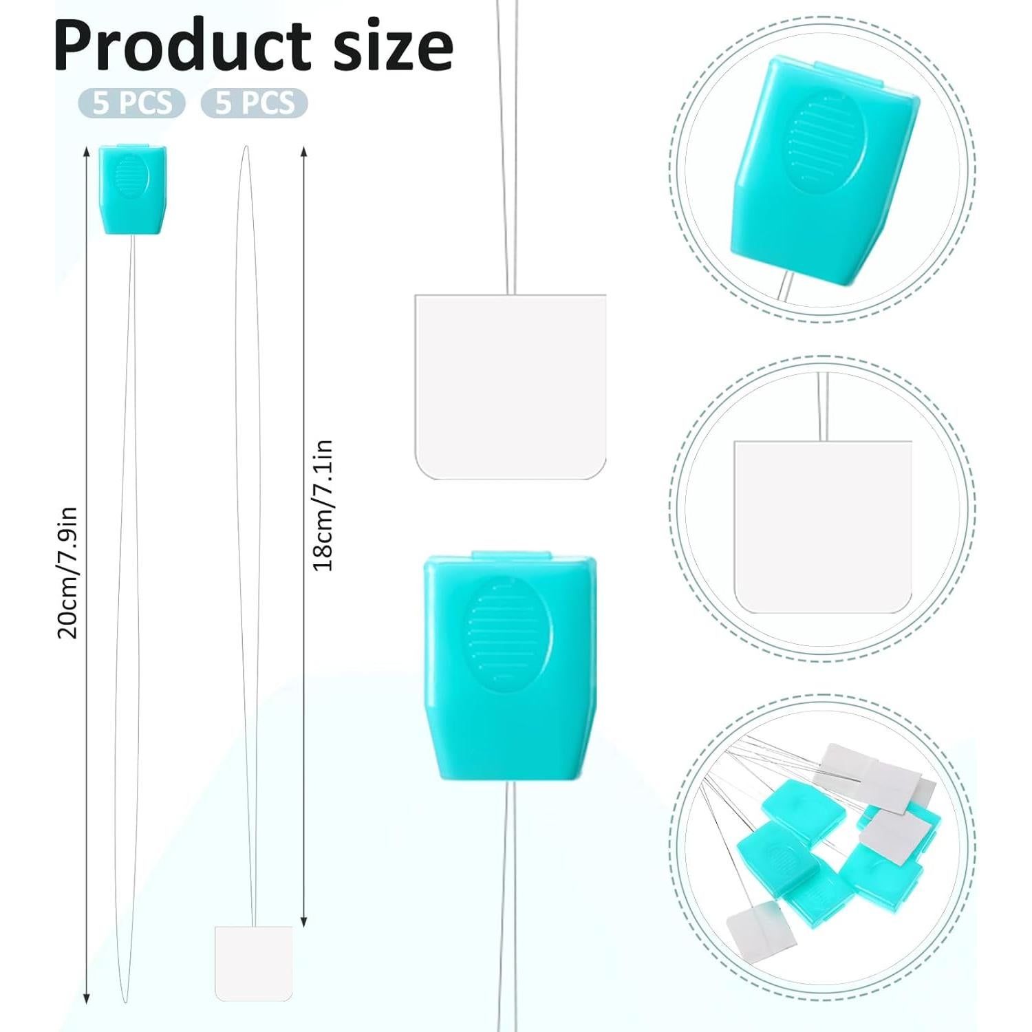10 Enhebradores de Aguja Larga YQQYG para Bordado 20 cm