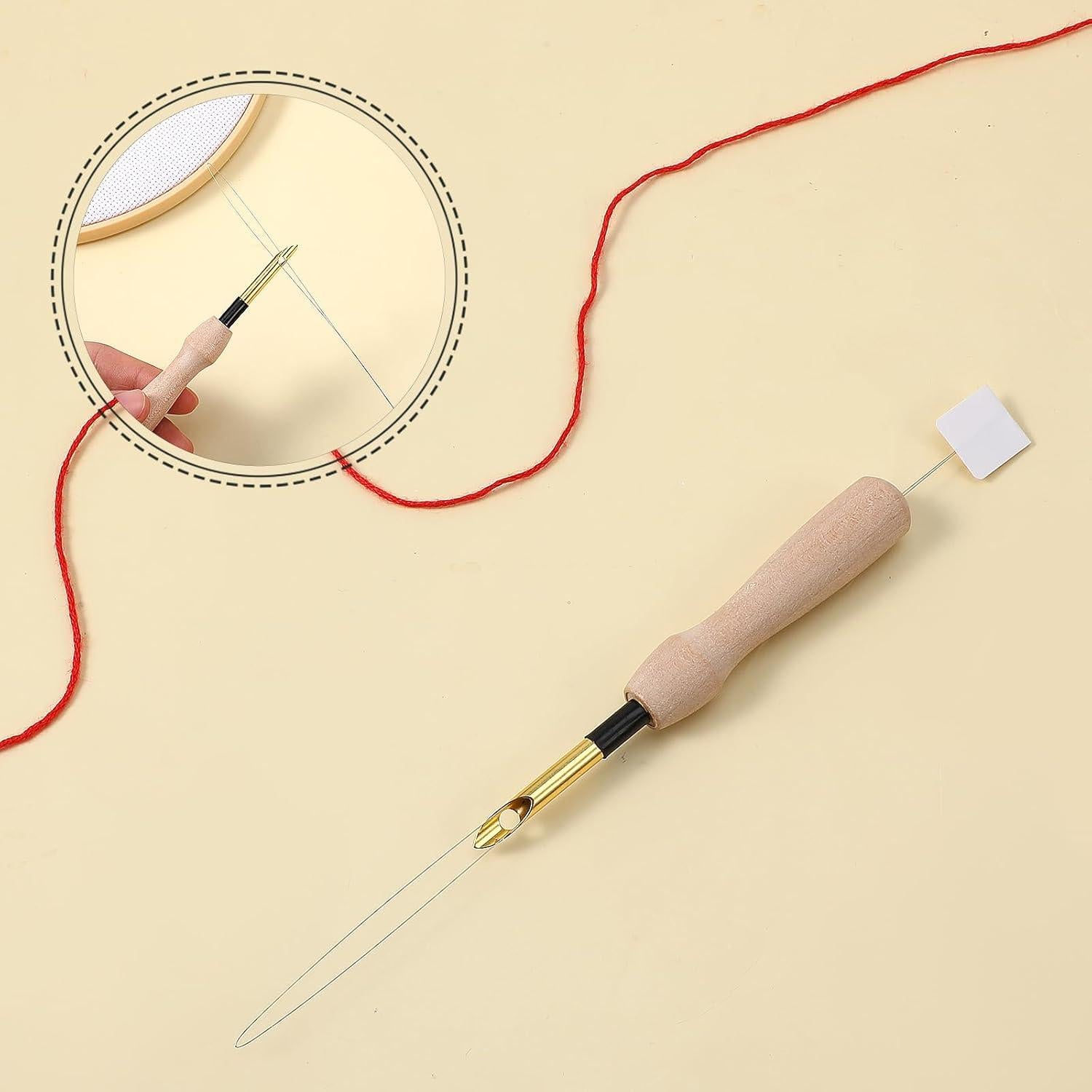 10 Enhebradores de Aguja Larga YQQYG para Bordado 20 cm