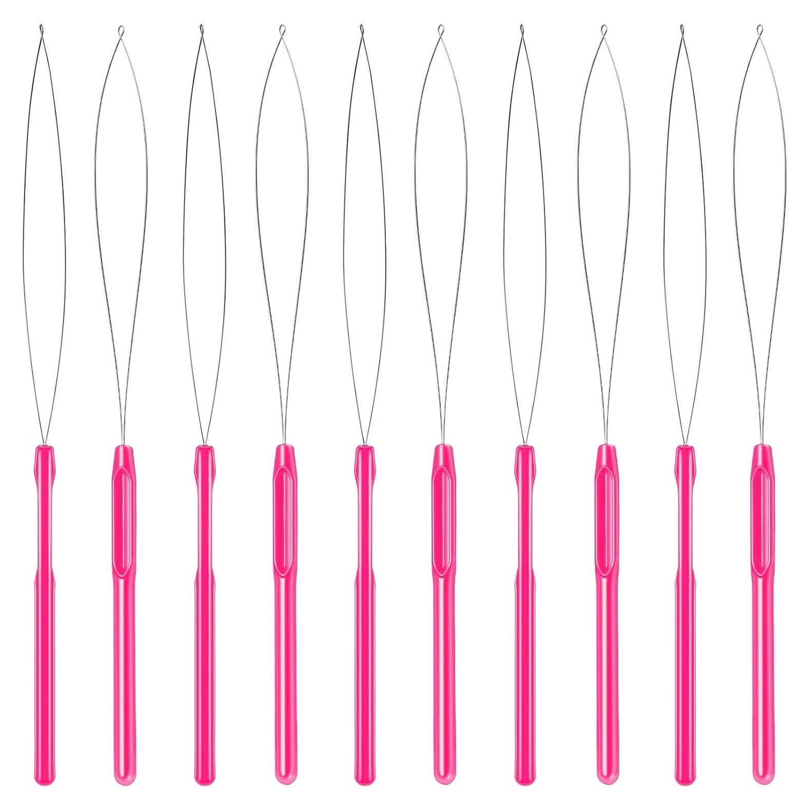 10 Piezas Herramienta de Aguja para Extensiones de Cabello Zonon