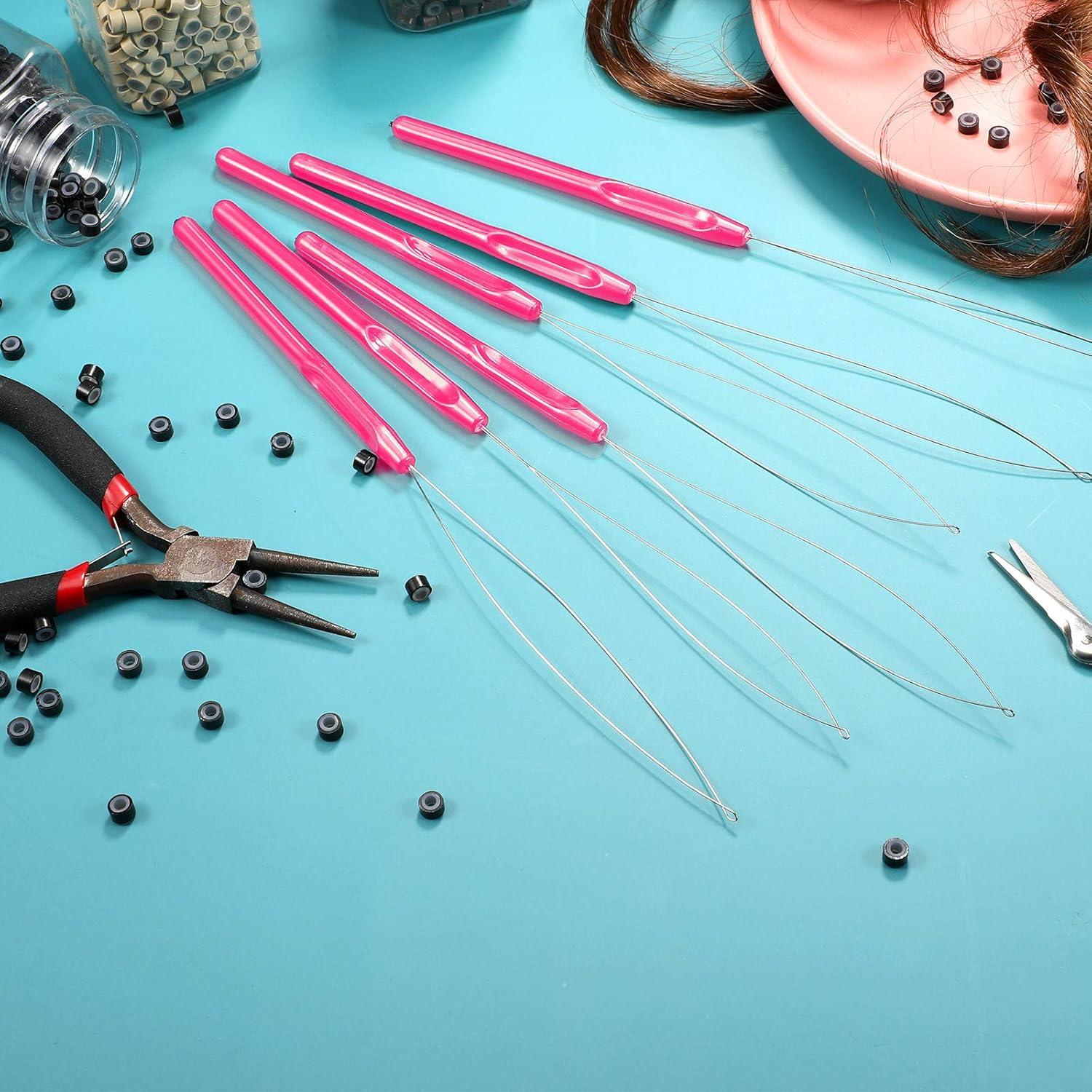 10 Piezas Herramienta de Aguja para Extensiones de Cabello Zonon