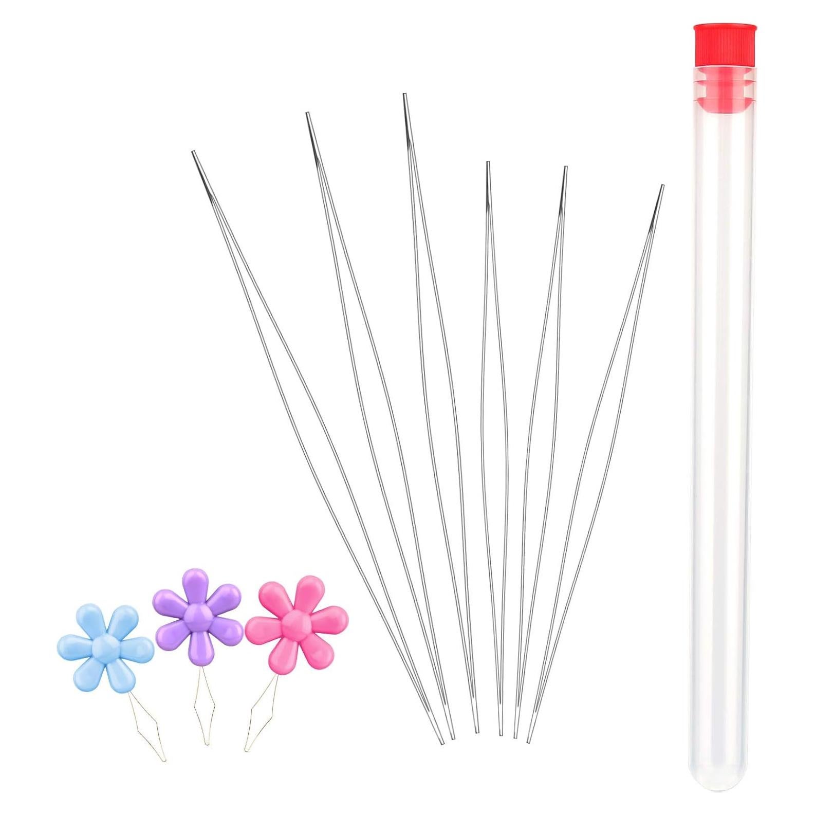 Kits de Agujas para Beading Zlulary 6 Piezas 11.48cm y 12.76cm