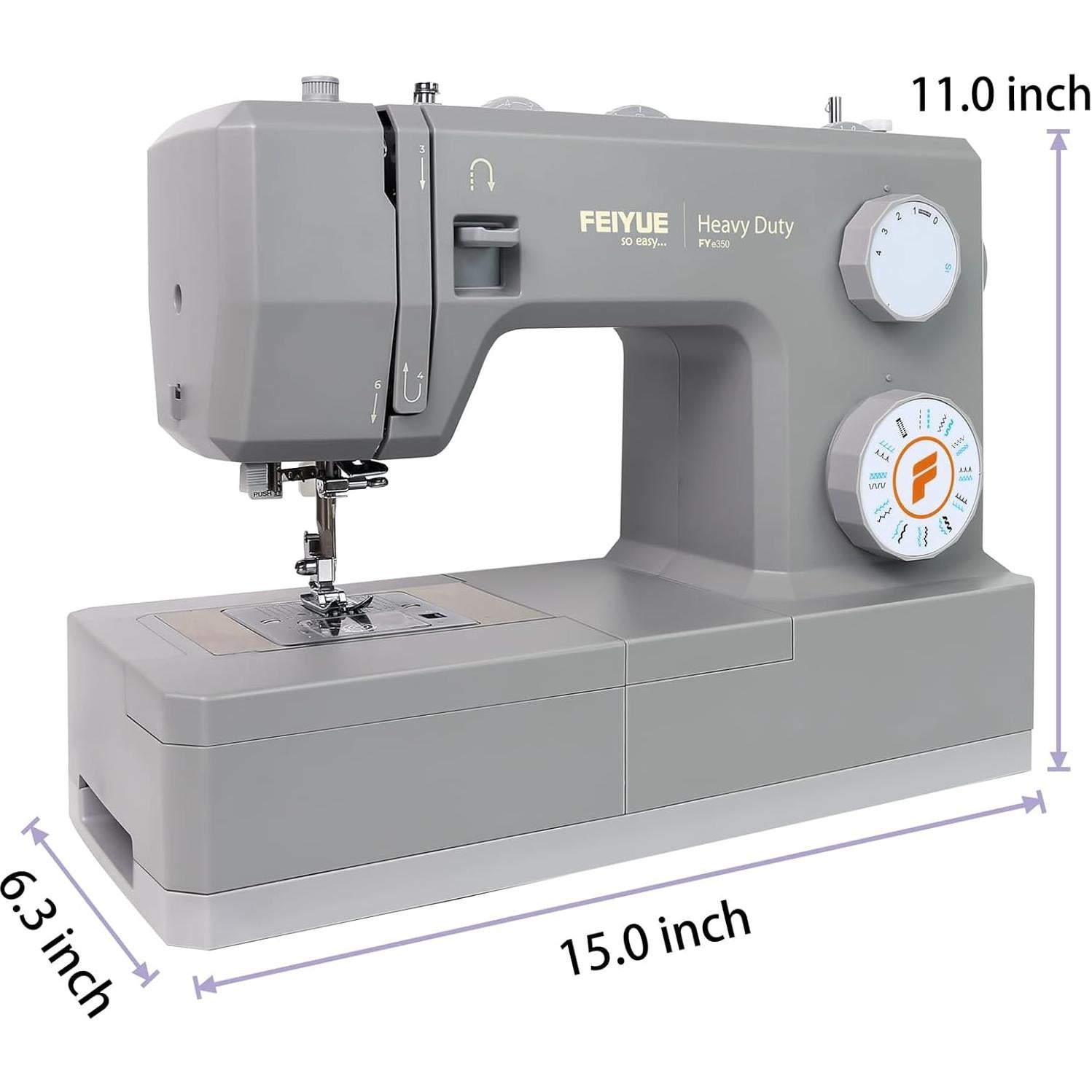 Máquina de Coser FEIYUE FYe350, Motor Servo, 23 Puntadas