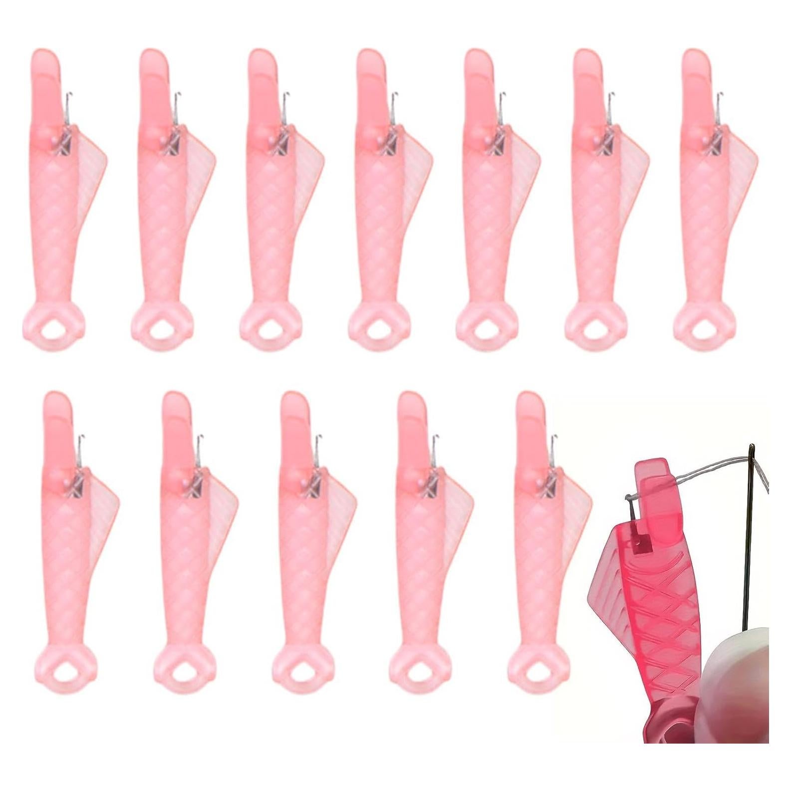 12 Piezas Enhebrador de Agujas Automático QWLWBU Boca de Pez